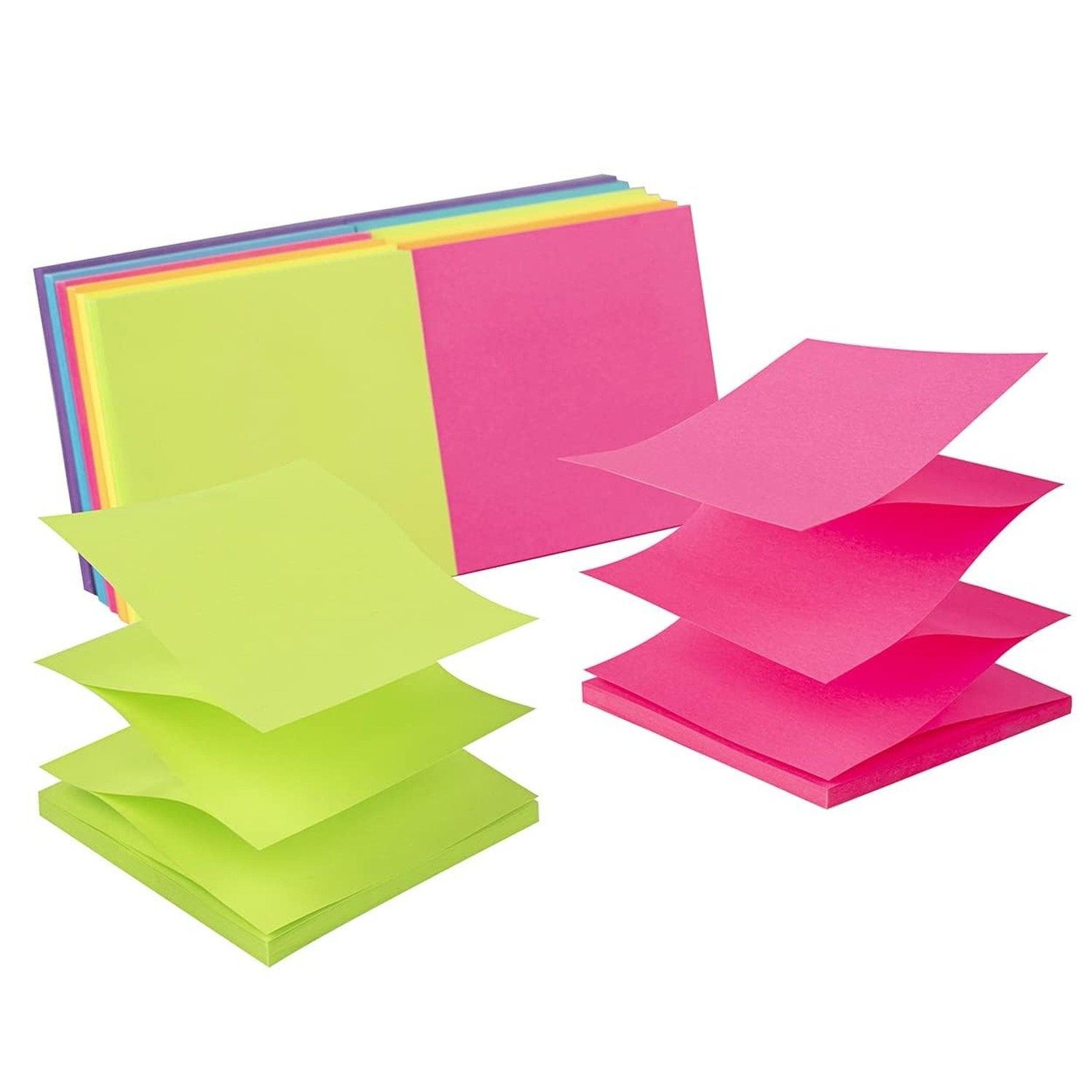 (12 Pack) Pop-up Sticky Notes 3×3 in,Bright Colors Super Sticking Power Memo …