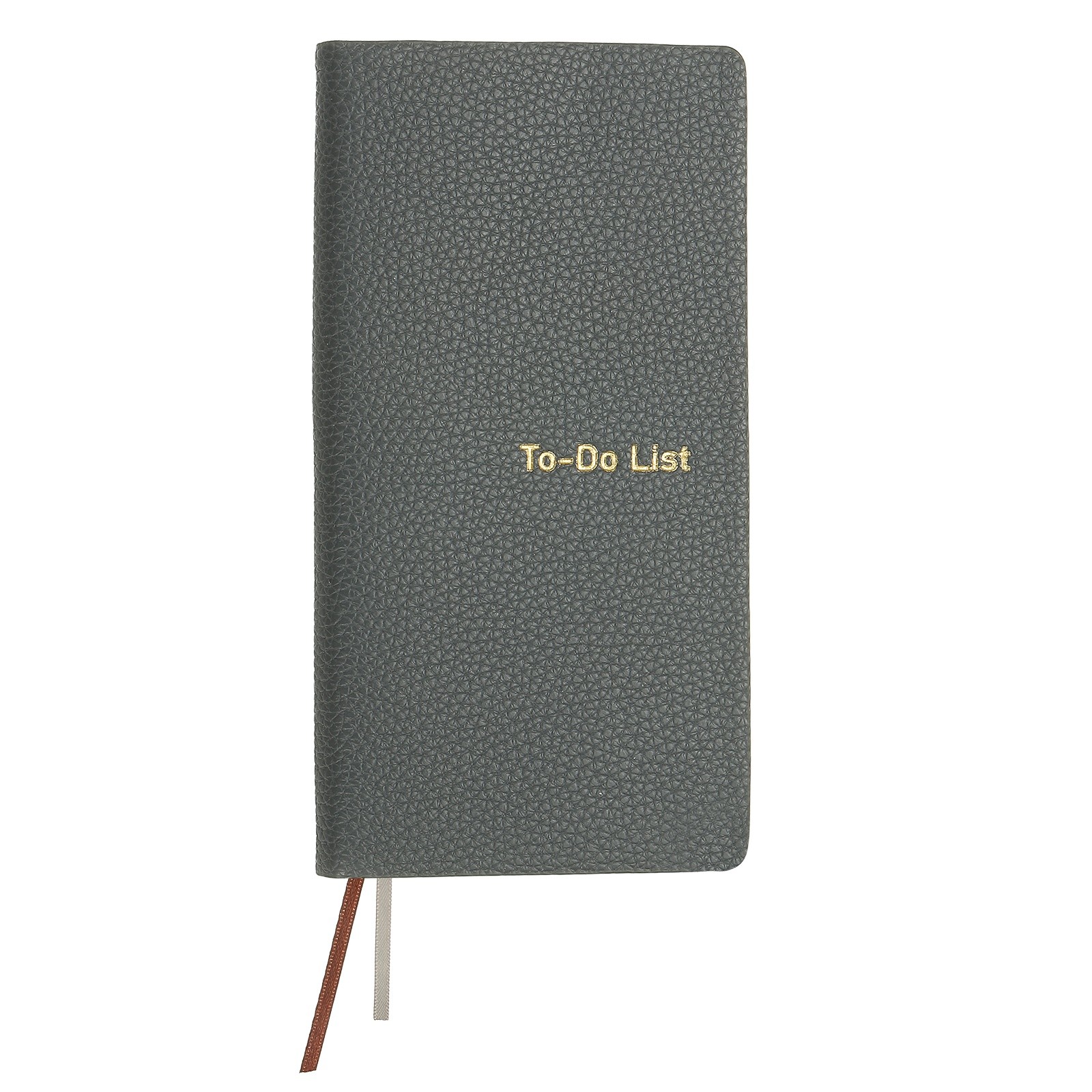 Leather to Do List Notepads, 160 Pages 6.5 x 3.2″ Leather Daily Planners, Grey