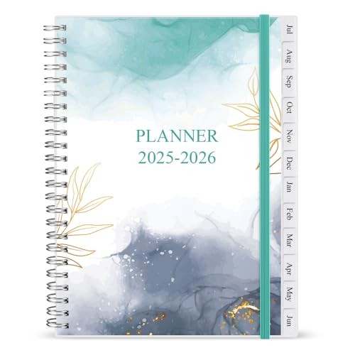 2025-2026 Weekly & Monthly Planner – 2025-2026 Planner from 6.5″ x 8.5″ Teal