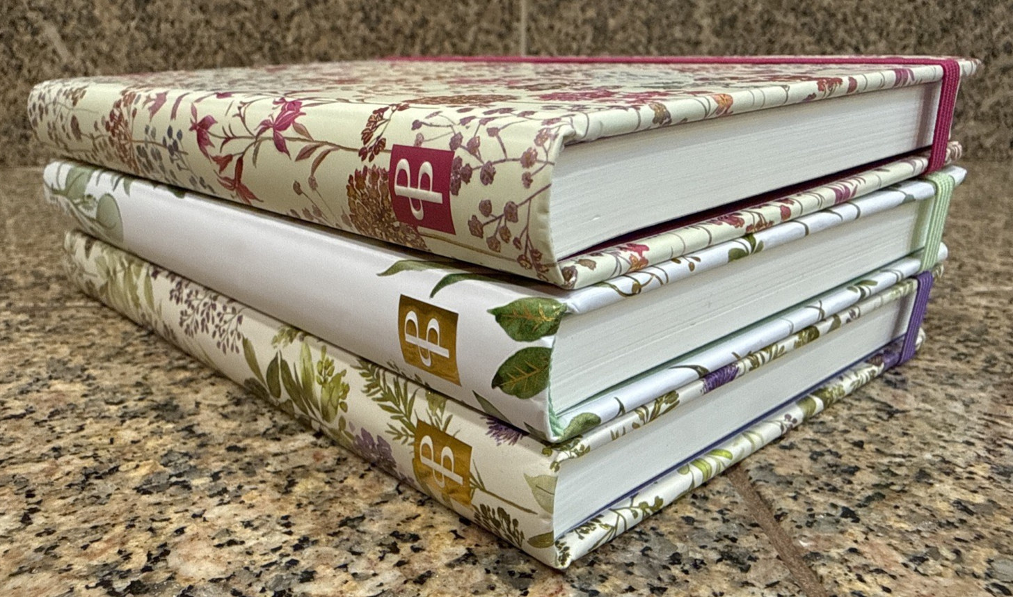 ***NEW 3 Peter Pauper Press Journal Lot FLORAL GOLD WILDFLOWERS BUTTERFLIES***