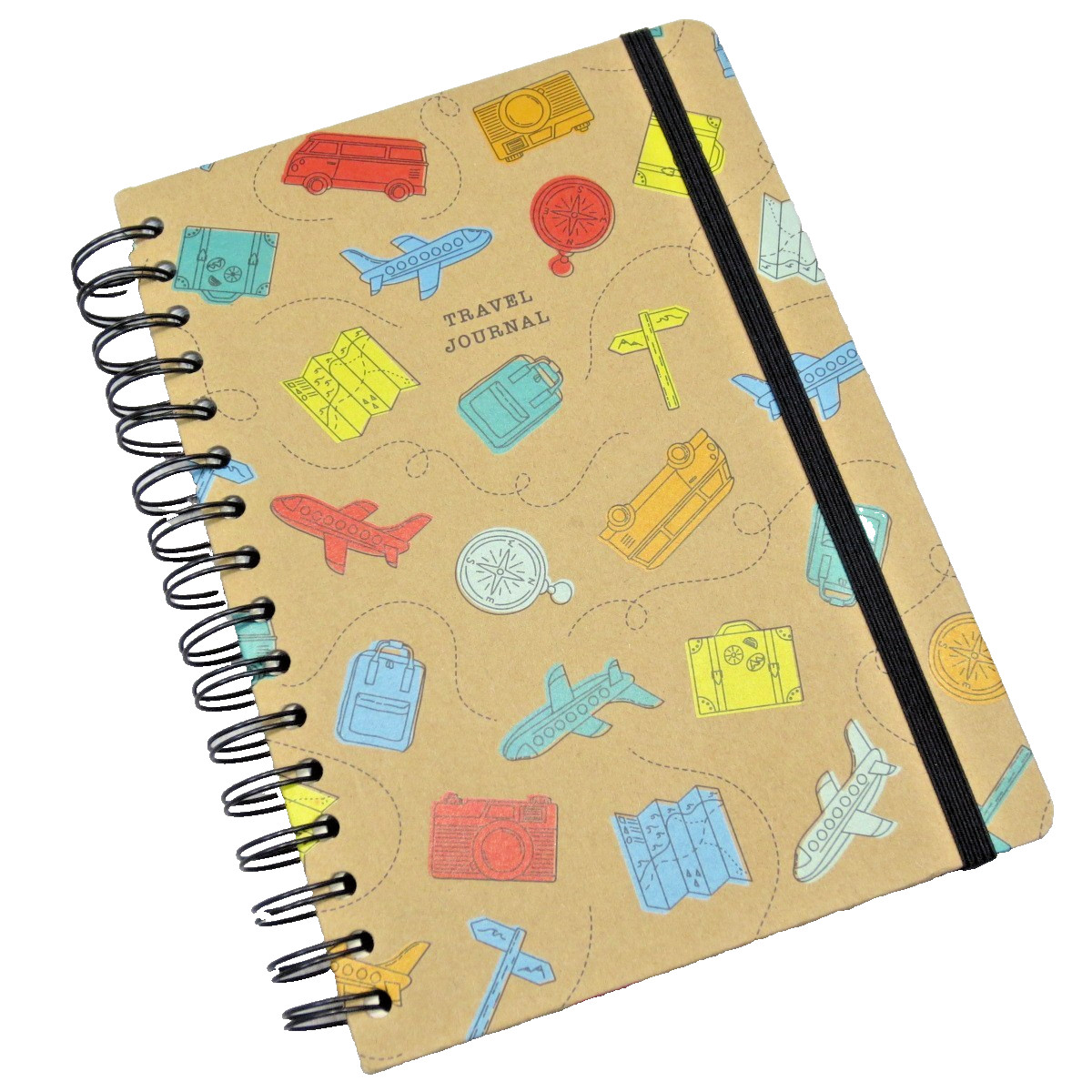 Paperchase World Travel Journal Recycled Paper Hardbound Souvenir Pockets NEW