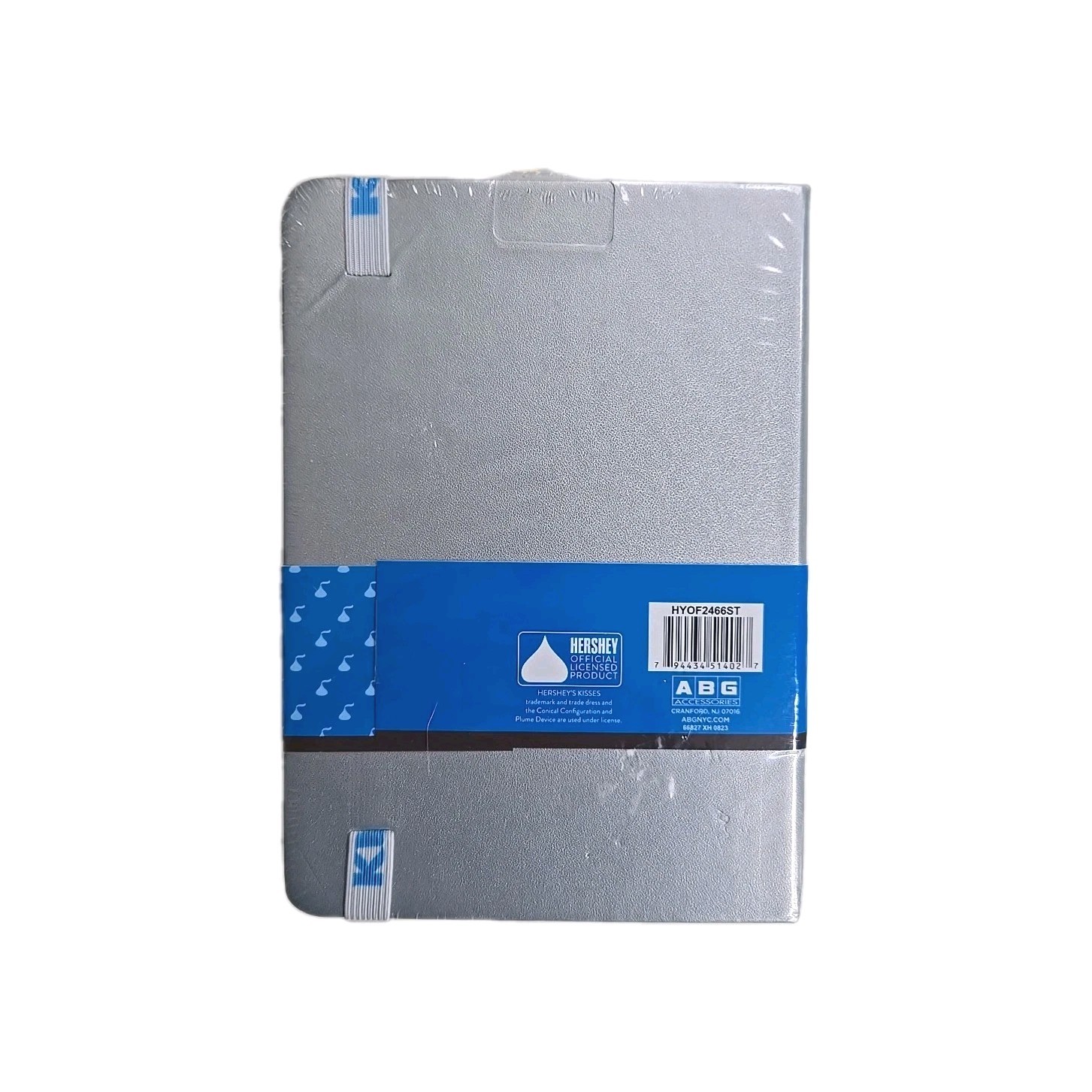 Hershey’s Kisses Journal Silver Embossed 5×7, 120 Page, Sealed Elastic Closure