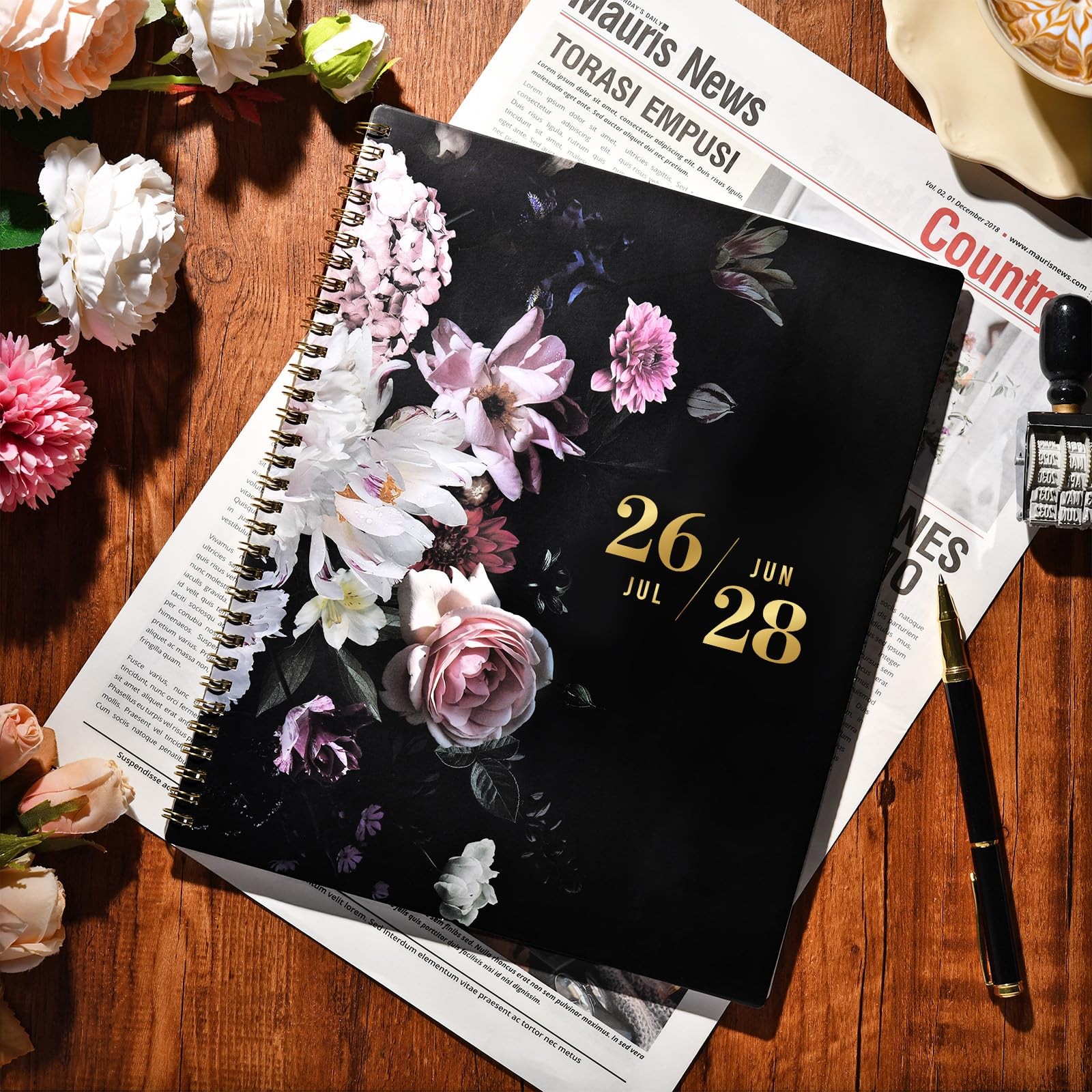 2026-2028 Monthly Planner – 9” x 11”, Large x Black
