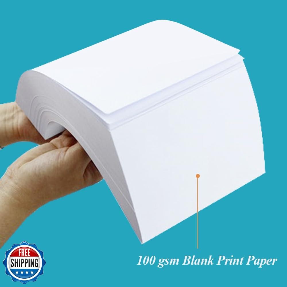 7″ x 9.25″ Blank Print Paper, 100Sheets/200Pages Classic Size Blank Loose-Lea