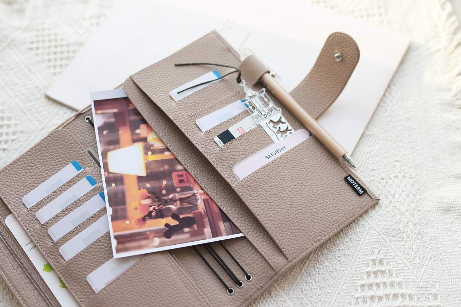 Companion Traveler’s Notebook Cover – Upgraded Design with Back Pocket Standa…