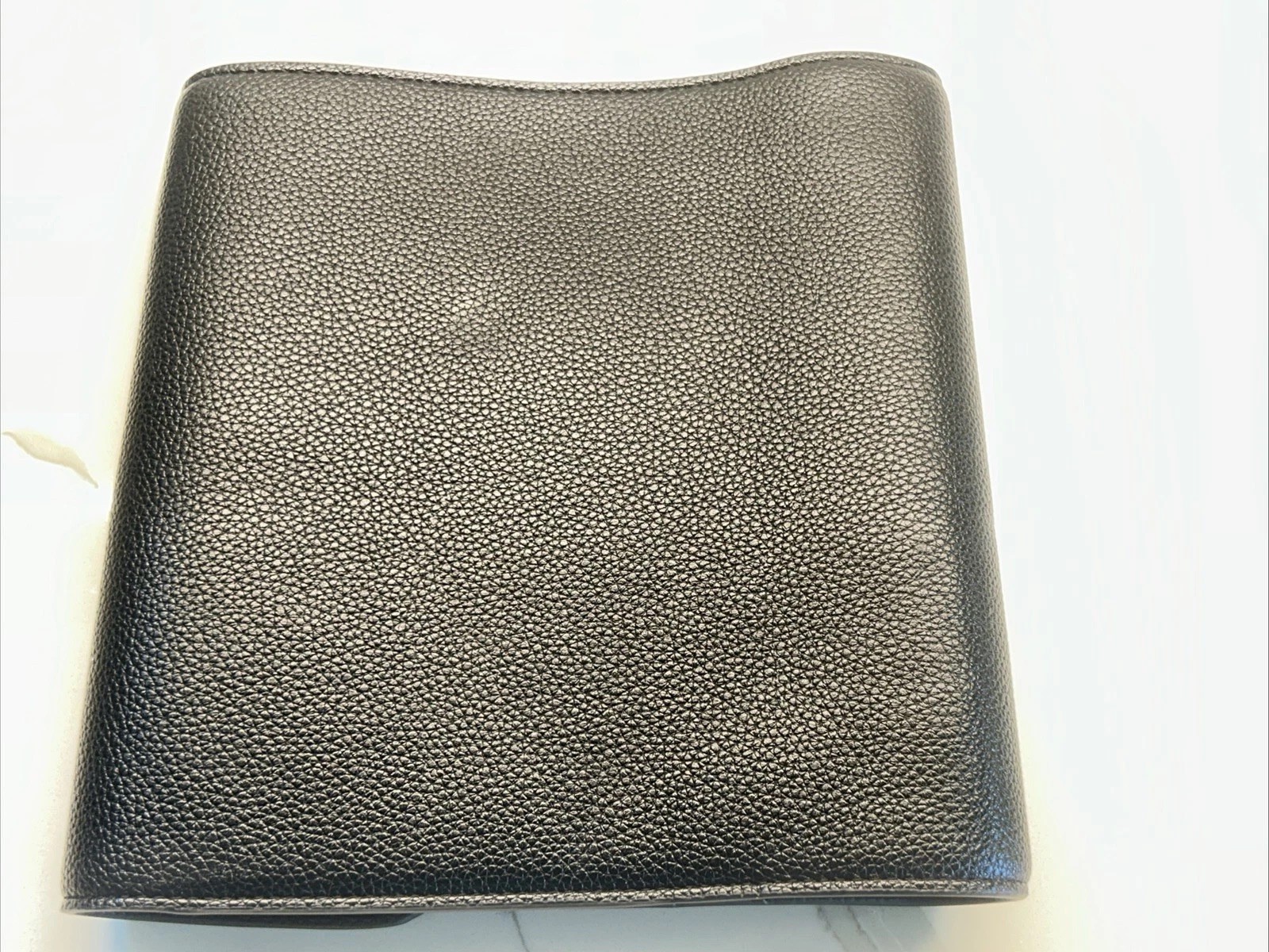 Aura Estelle Cloud planner A6 Black Silver Heart Clasp Vegan Pebbled Leathe