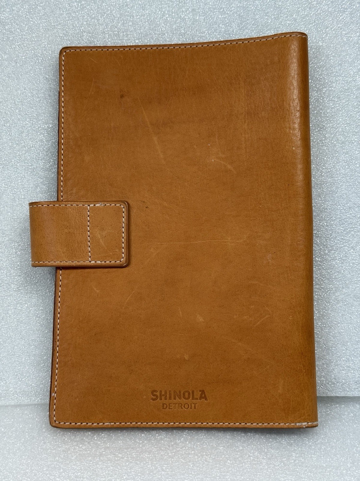 Shinola Detroit Portfolio Brown Horween Leather Case Folder Wallet Organizer