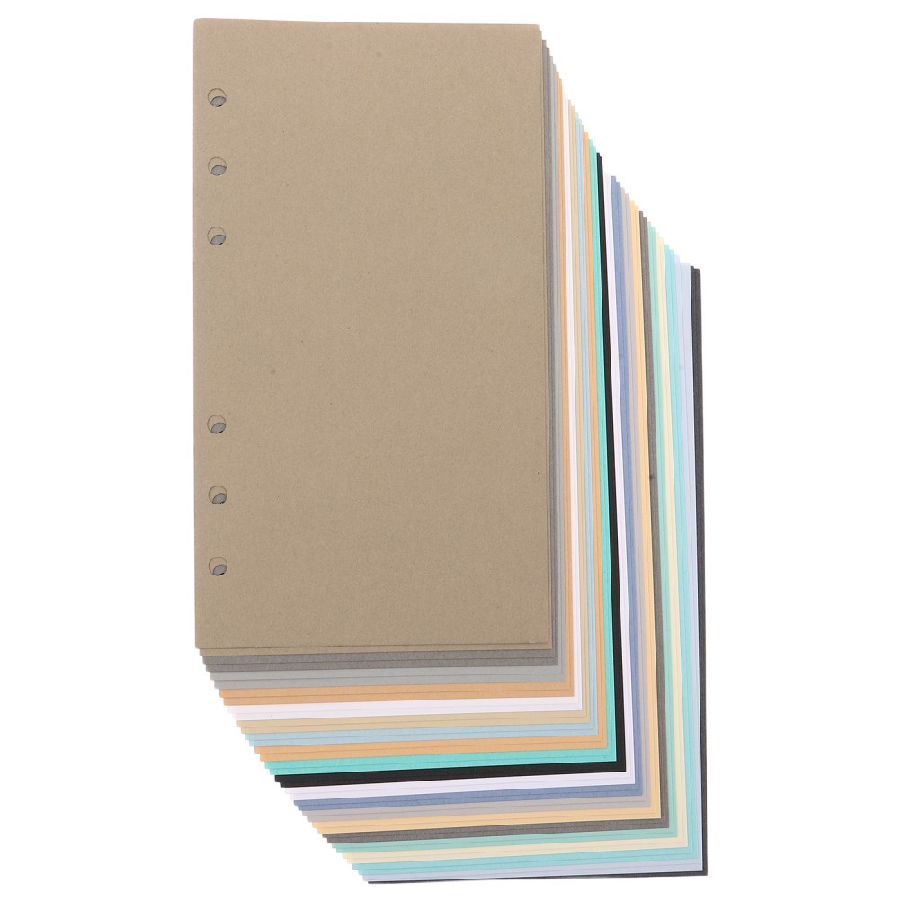40 Sheets Colored Writing Paper A6 Planner Inserts Hole Notebook Filler
