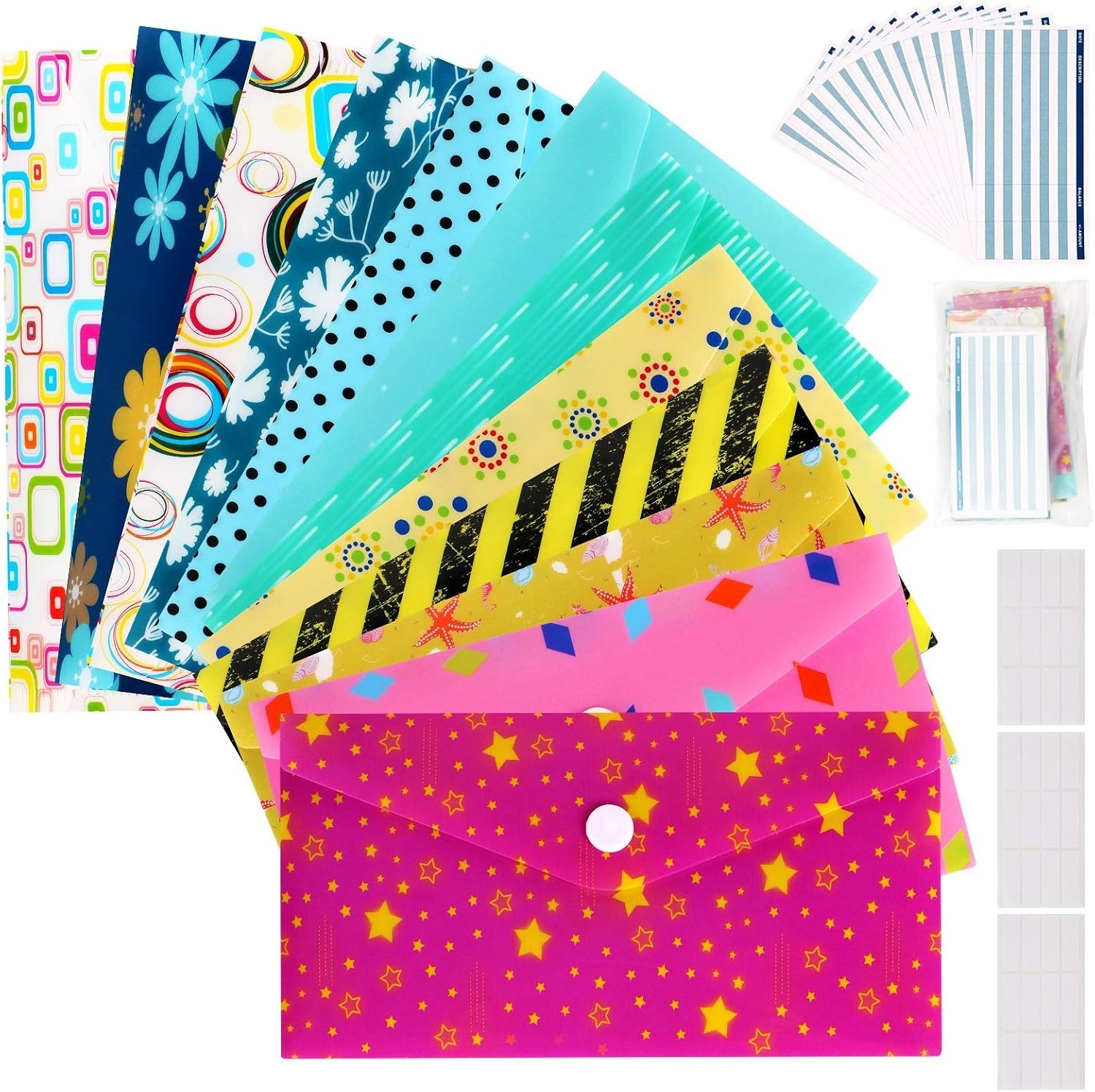 Cash Envelopes Plastic for Budget System – Money Envelopes for Budgeting and Sav