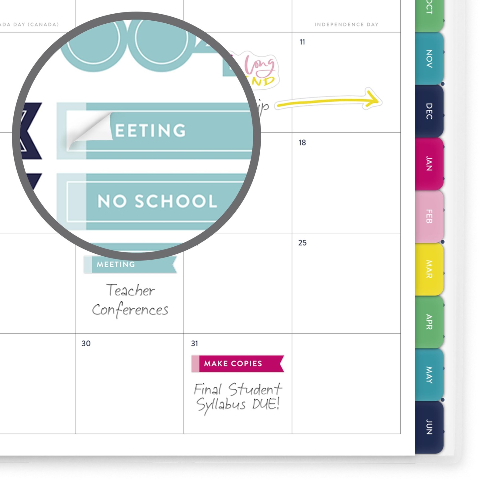 AT-A-GLANCE Teacher Planner 2026-2027 Weekly & Monthly Academic Floral