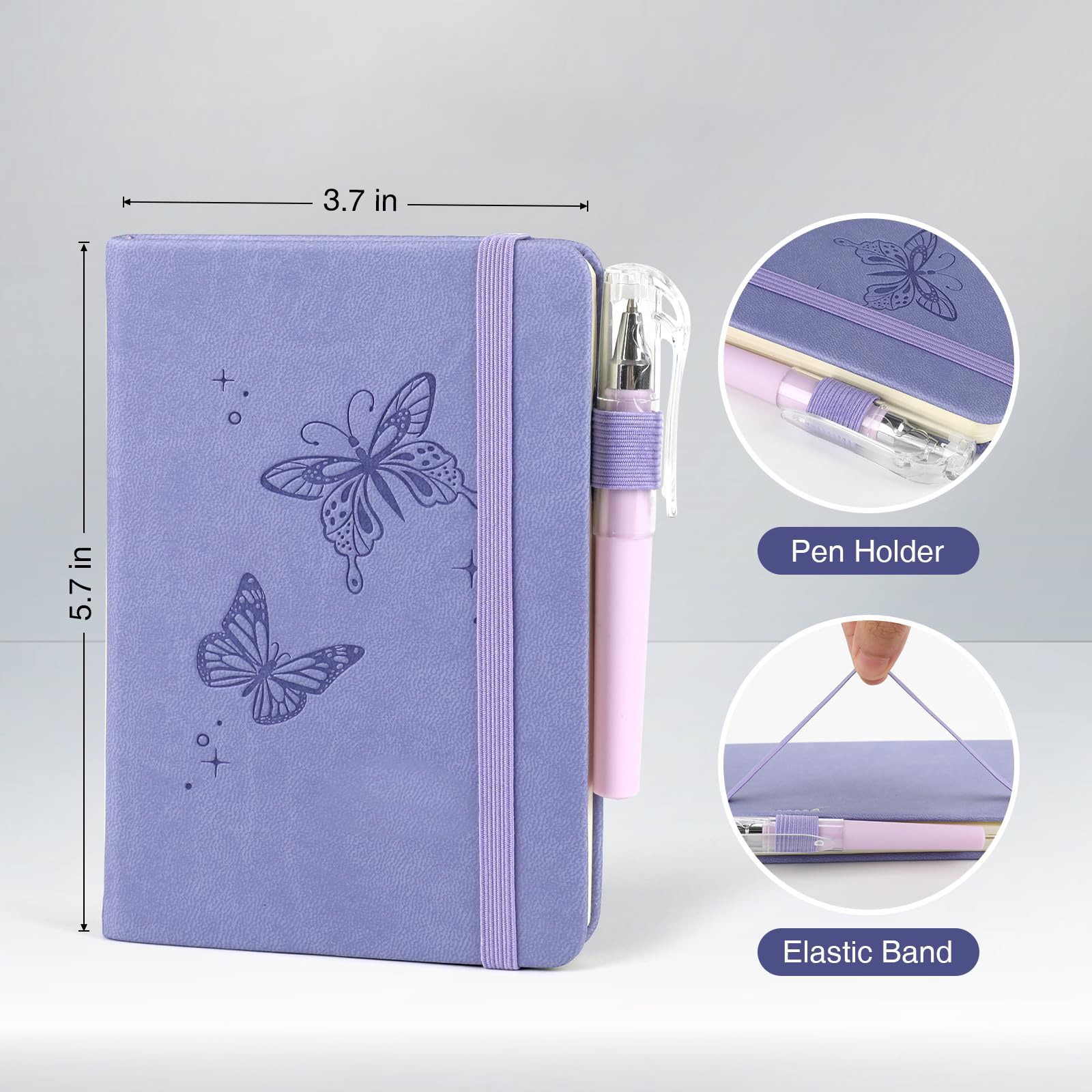 Pocket Notebook Set 3.7×5.7 In, 3 Color A6 Journals, College Ruled