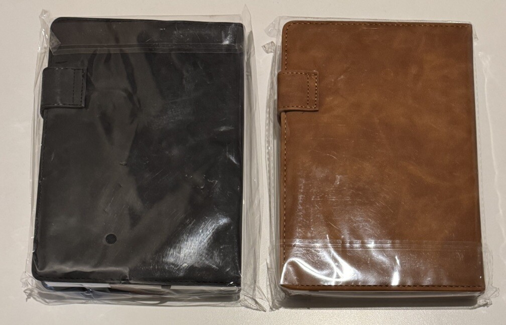 Writing Journal Notebook Lot Of 2 Black Brown