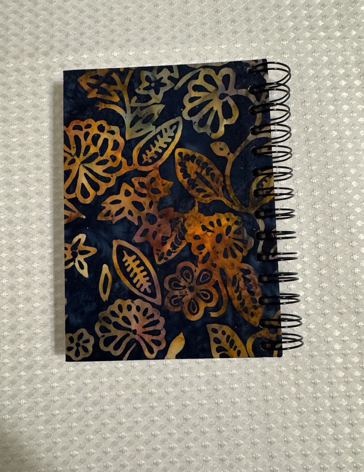 NEW Spiral Multicolor Batik Hand Dyed Bali Fabric Flower Woman Journal Dream Art