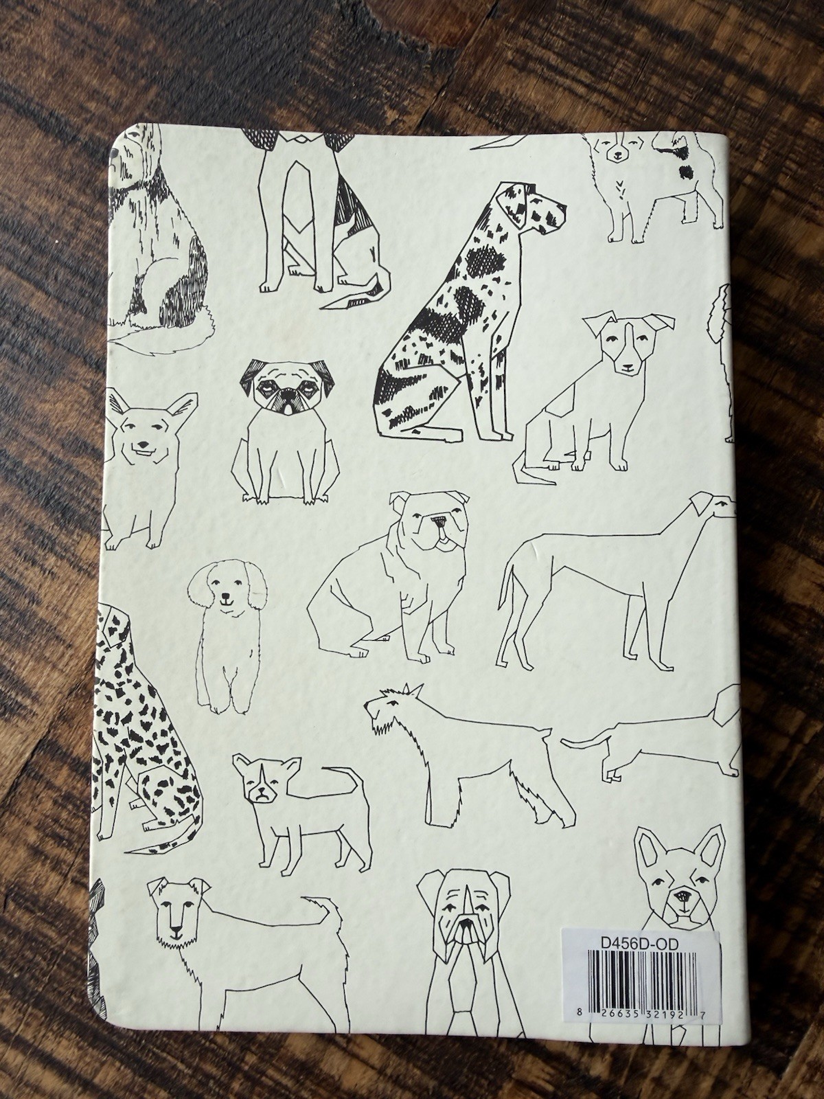 Denik Soft Cover Lined Notebook Dog Pattern White And Black BRAND NEW