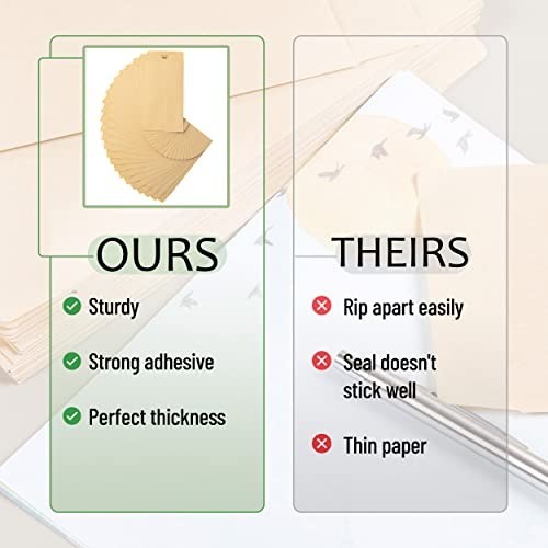 100 Pack Money Envelopes 6.5″ x 3.5″ – Cash Budgeting, Savings Challenge, Brown
