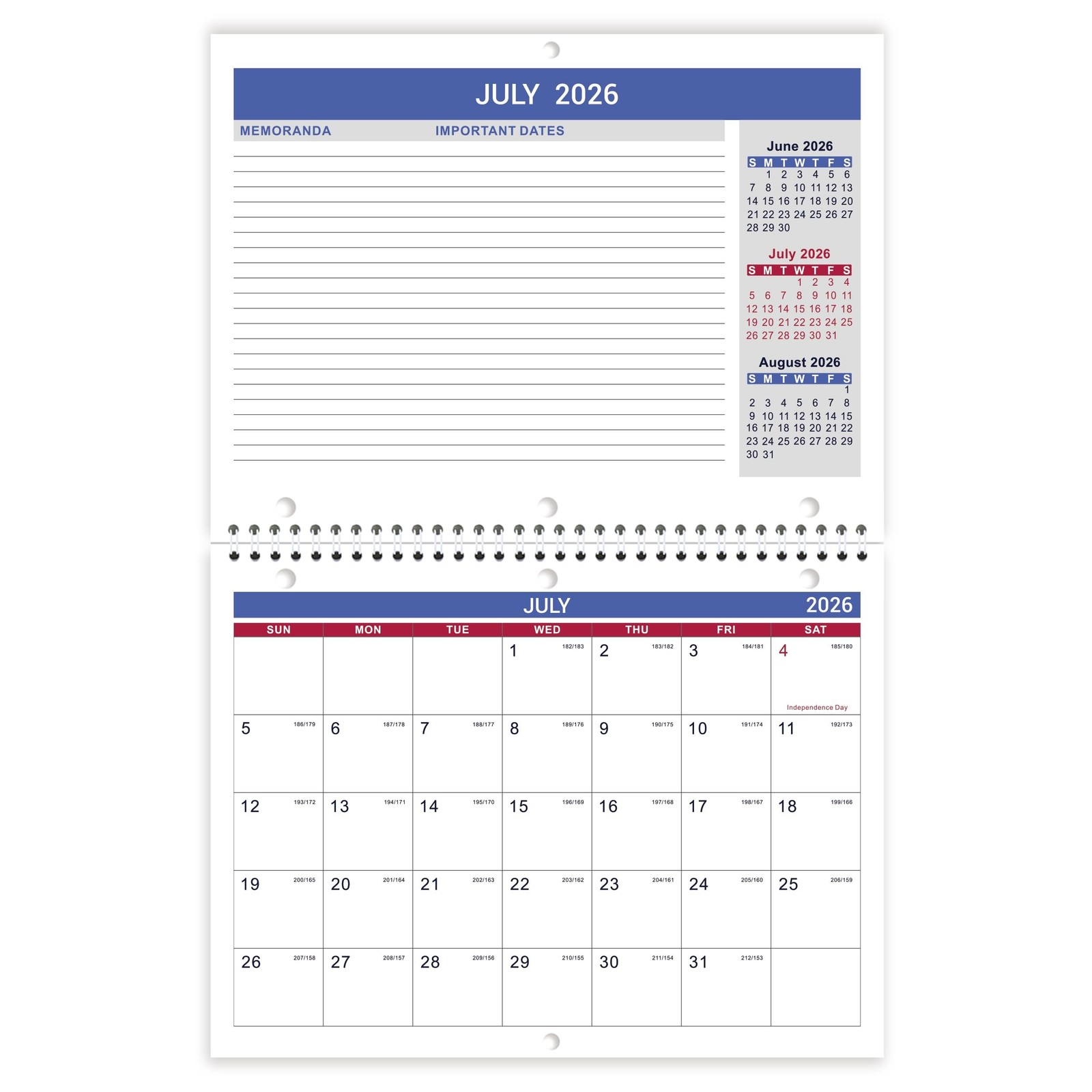 Calendar 2026-2027 – Wall Calendar 2026-2027, JUL. 2026 – DEC. 2027, 8.5″ x 1…
