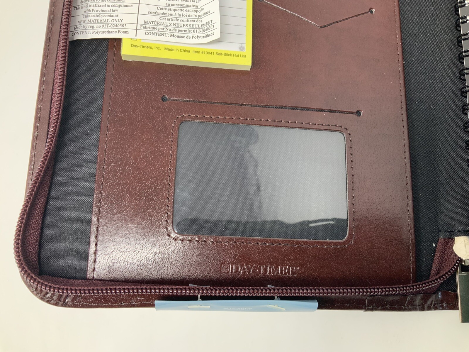 Day-Timer Wire-Bound Leather Organizer System Burgundy #D68517