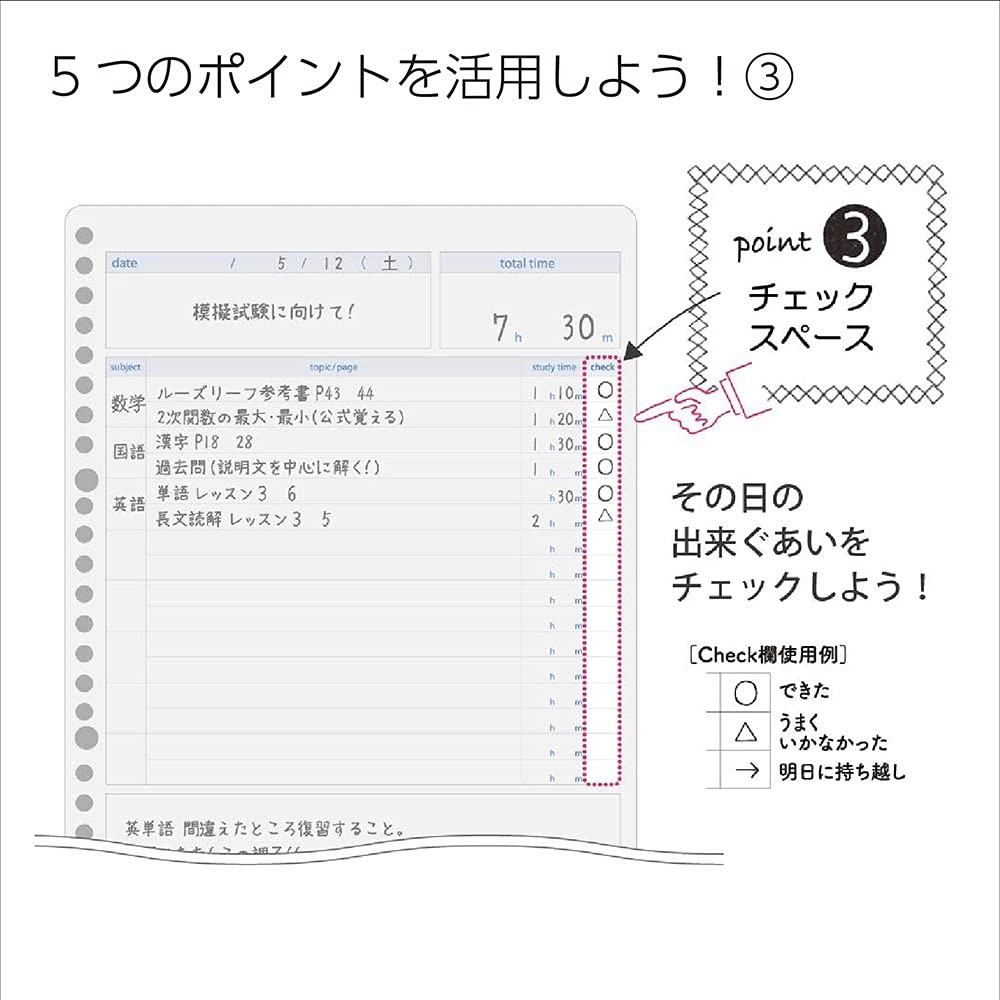 Campus Study Planner, Loose-Leaf, Daily Ruled List, Set of 2