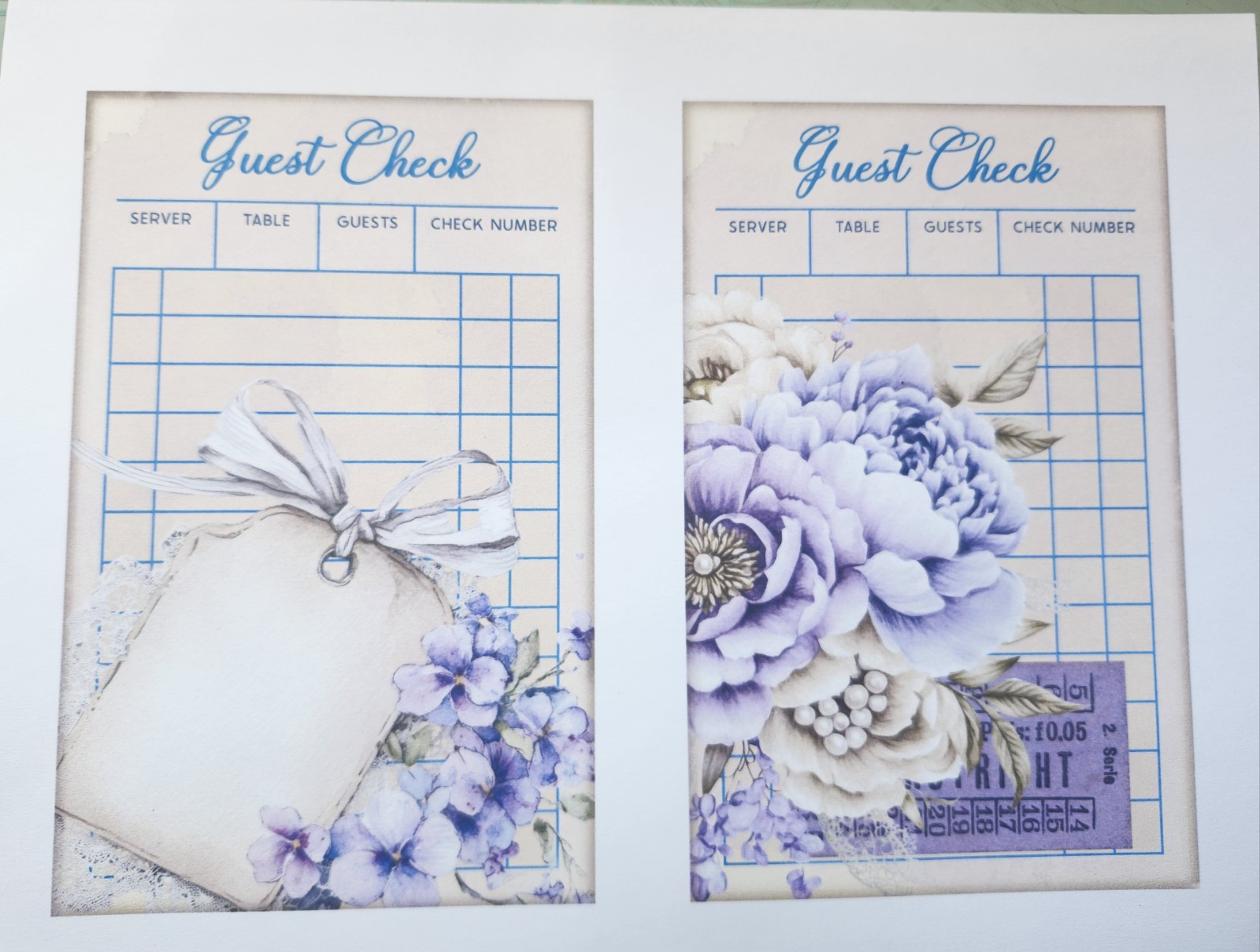 Junk Journal Booklet “LAVENDER DREAMS” 50+ pcs Ephemera Vintage Purples 40pgs