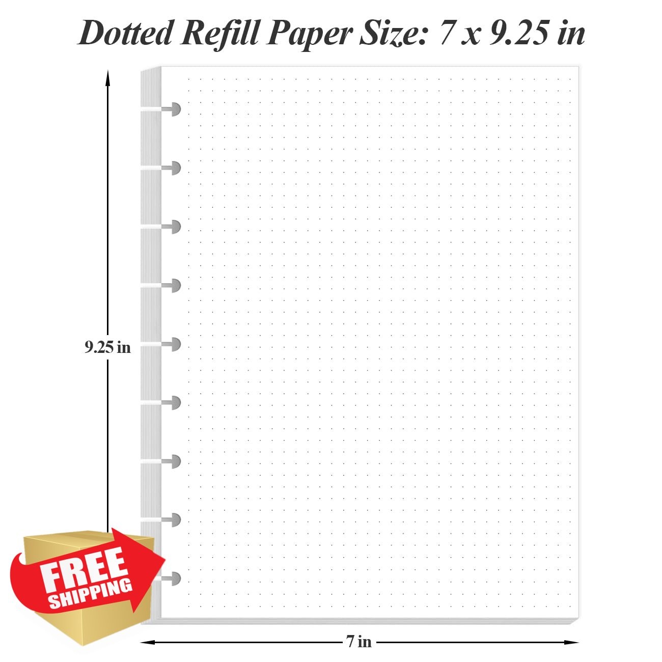 Yaridar Discbound Dotted Grid Refills – 200 Sheets