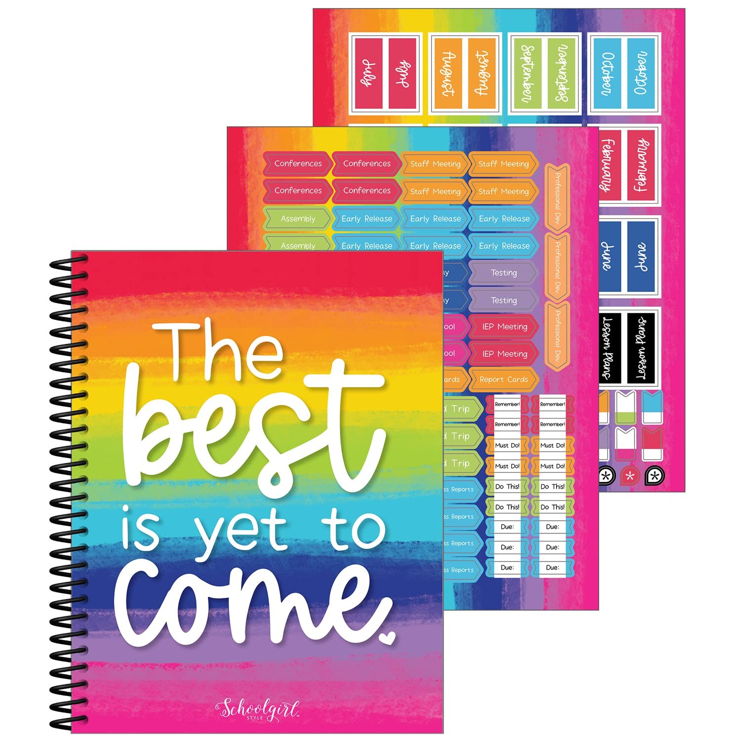 Light Bulb Moments Planner, 8″ x 11″ Undated Daily Planner, Weekly Planner, a…