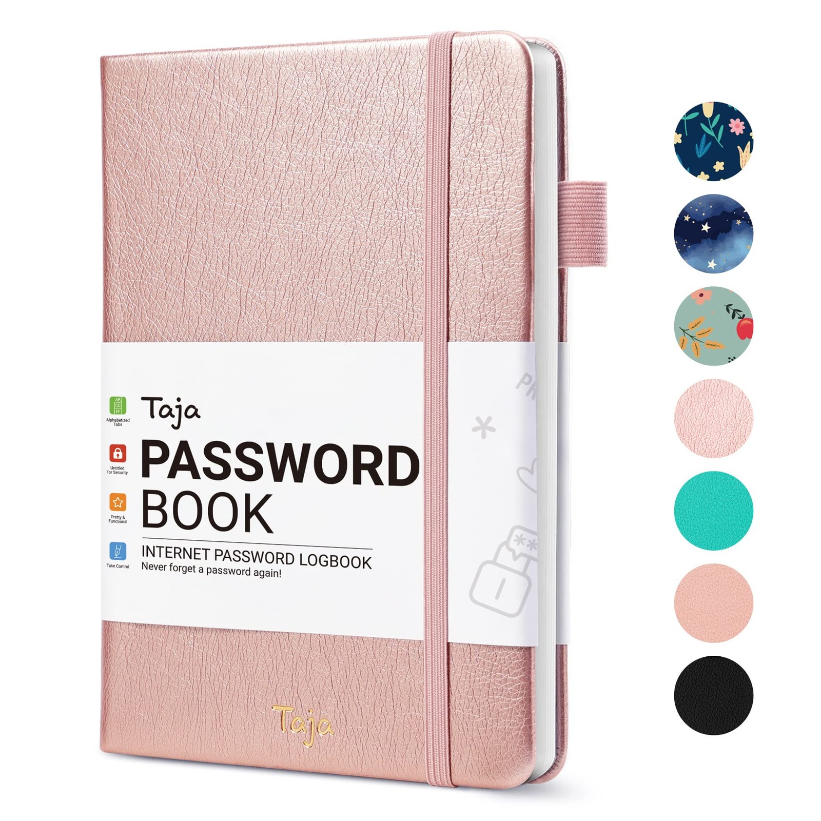 Password Keeper Book with Alphabetical Tabs，Small Password Books for Seniors, Pa