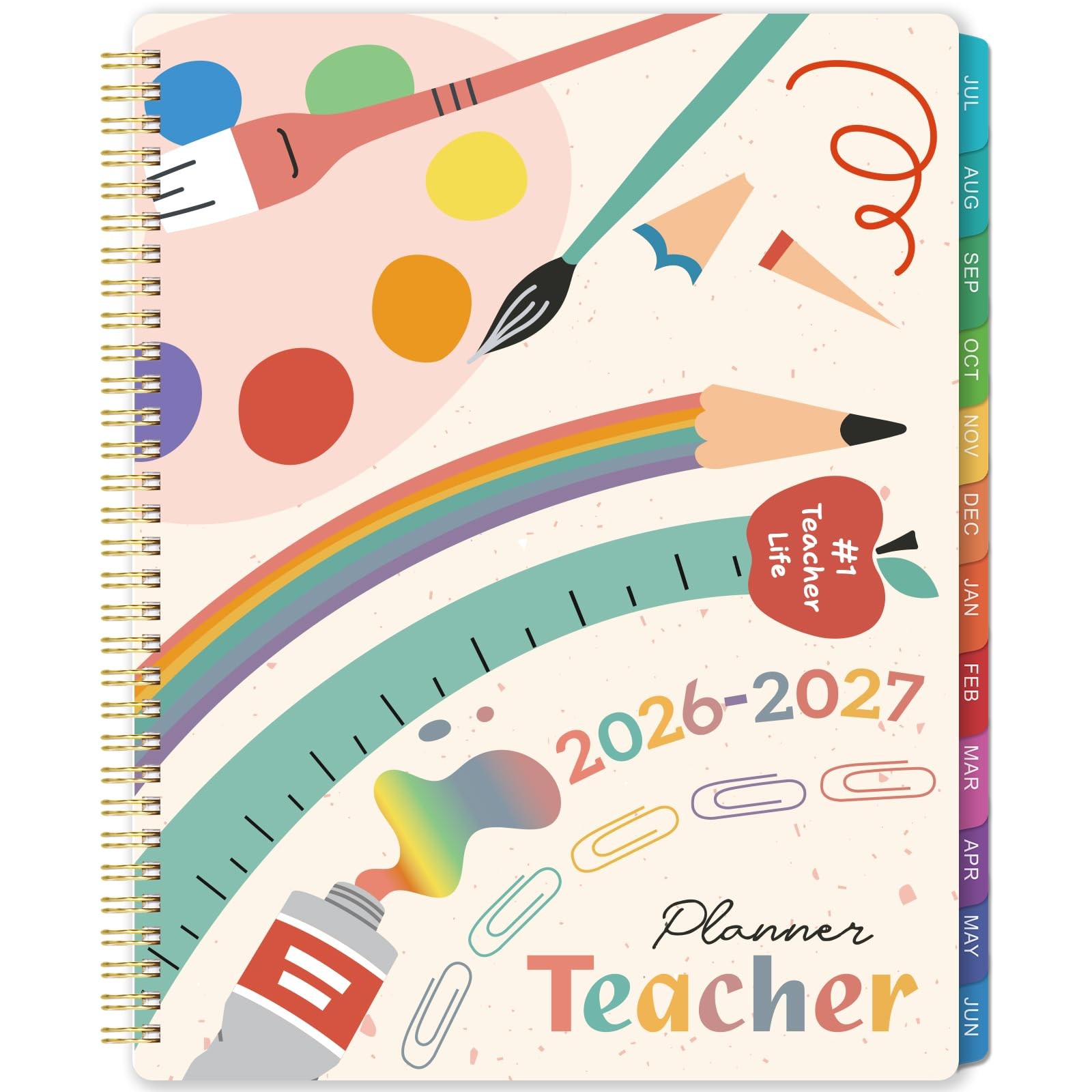 Teacher Planner 2026-2027 – Lesson Planners Letter, Yellow