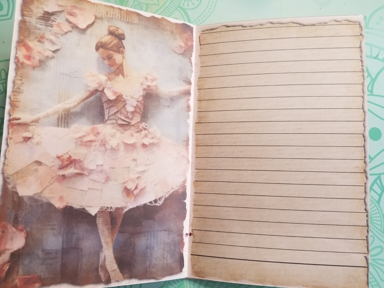 Junk Journal Blank Booklet “THE BALLERINA” HANDMADE Dance Ballet