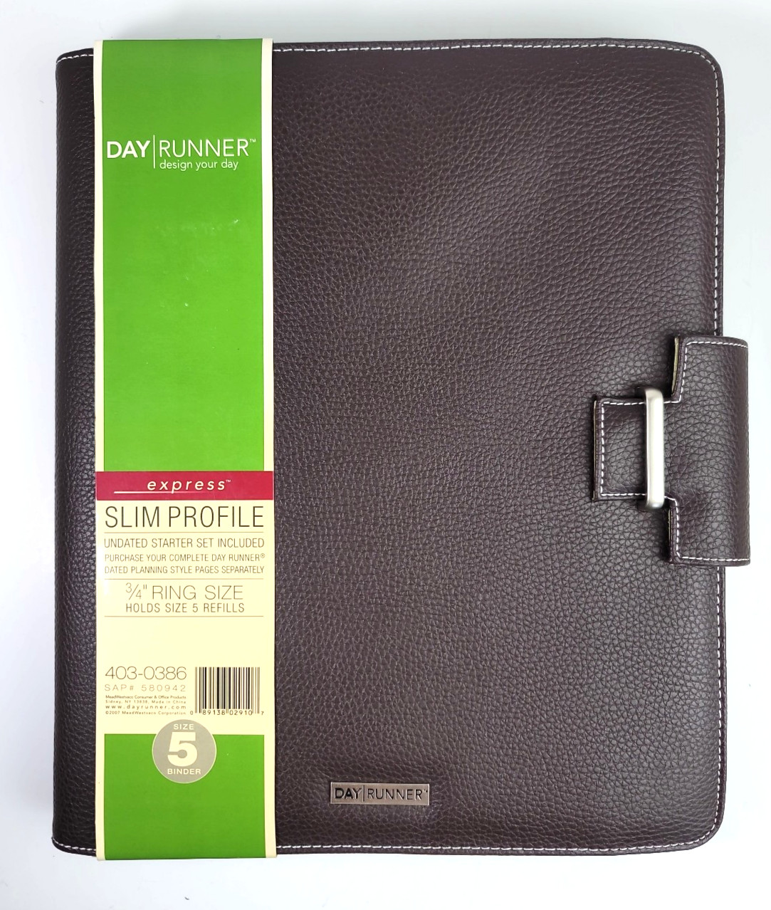 Day Runner Slim Profile Planner Undated Starter Set Size 5 3 Ring Binder Folio