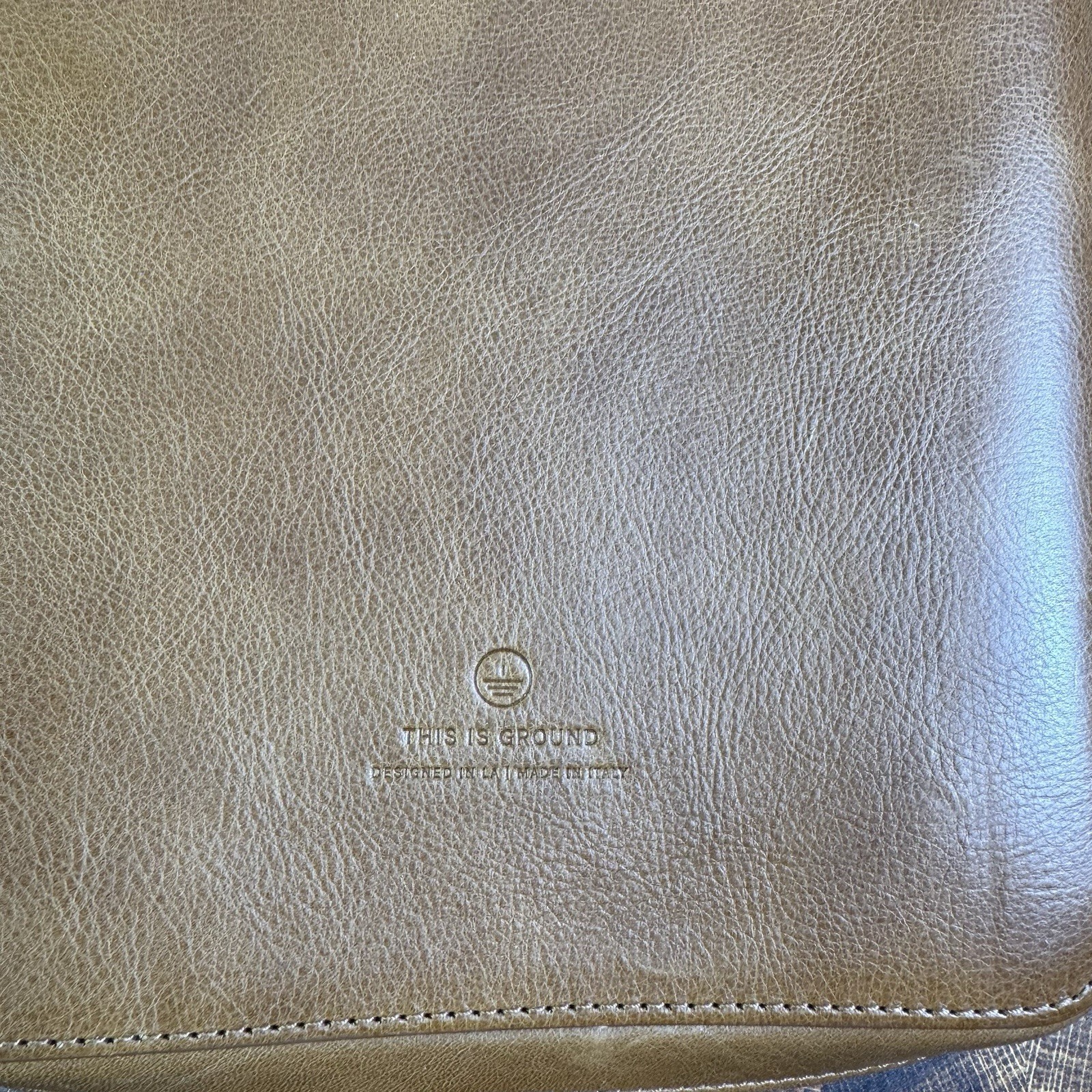 This Is Ground Mod Tablet 2 Leather Organizer Case Toffee Brown IPad Holder Vtg