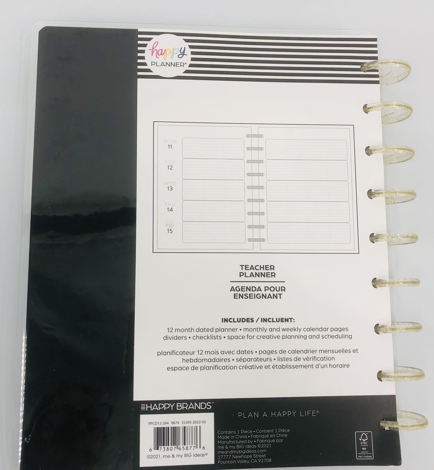 The Happy Planner TEACHER Academic Layout 12 mo 2022 – 2023 Calendar Student NEW