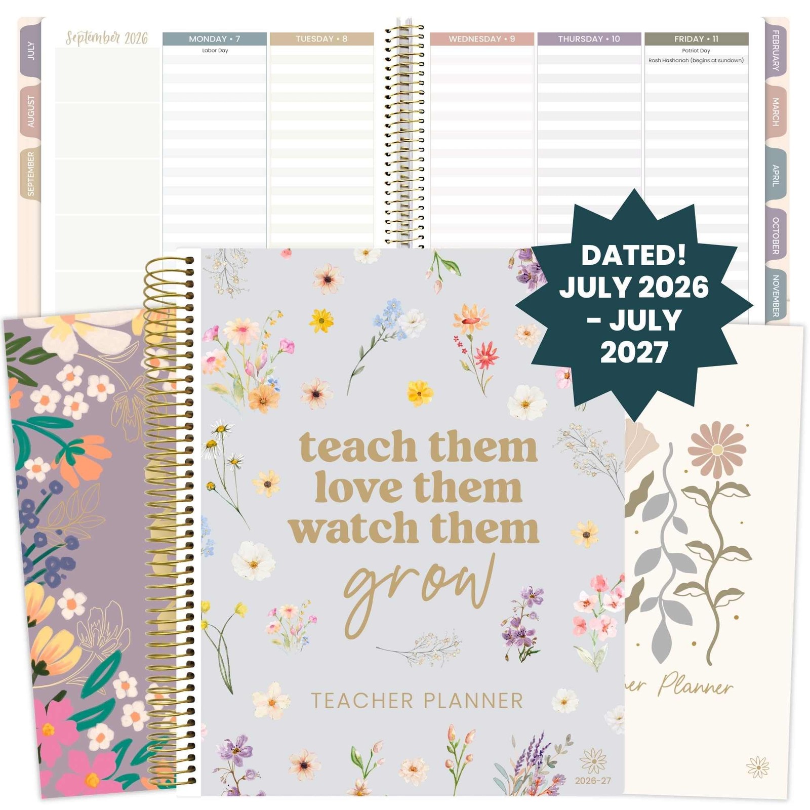 bloom daily planners 2026-2027 Academic Year Teacher Planner & Cool Tones