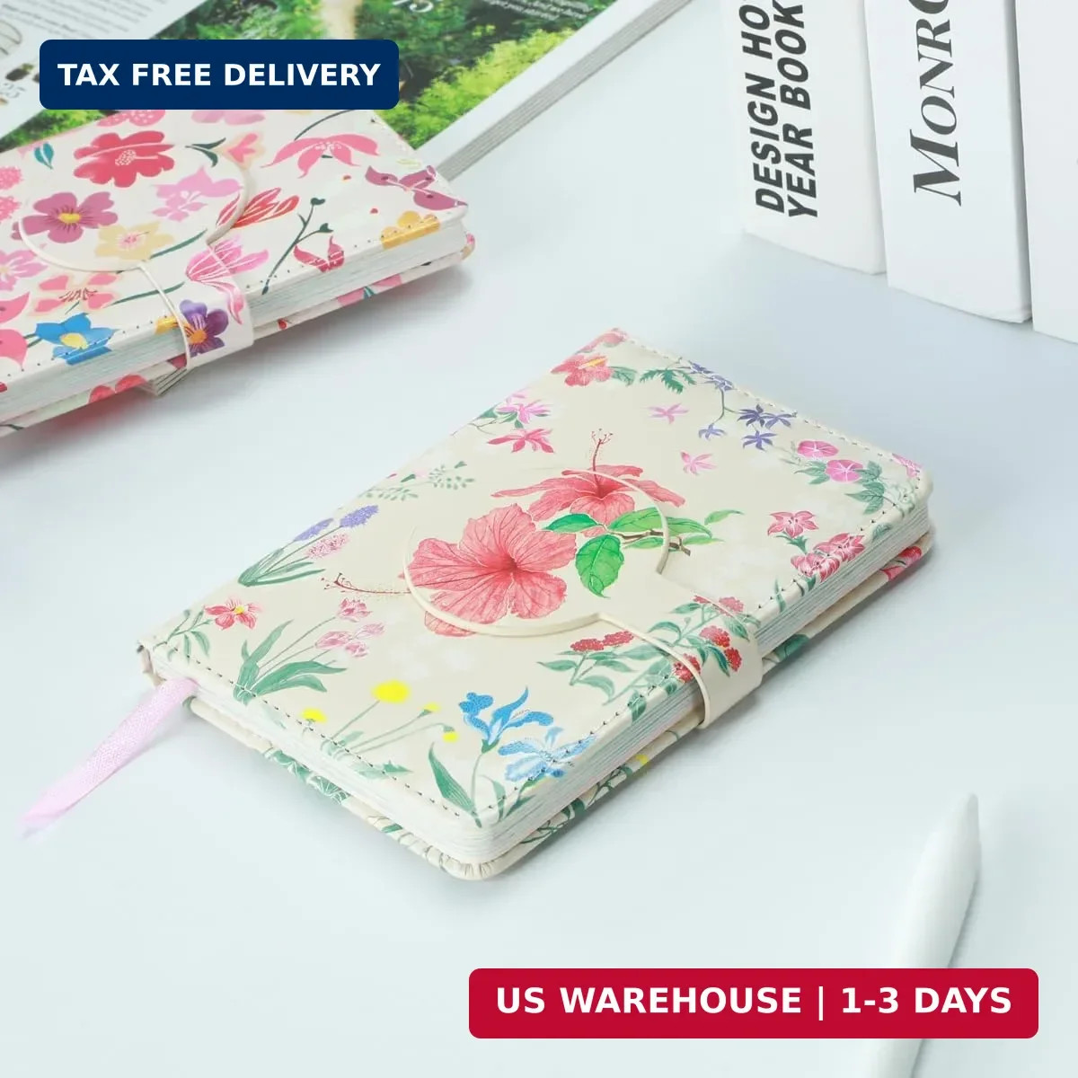 SIIXU Colorful Pocket Notebook A6 – Floral Theme with Unique Flower Illustration