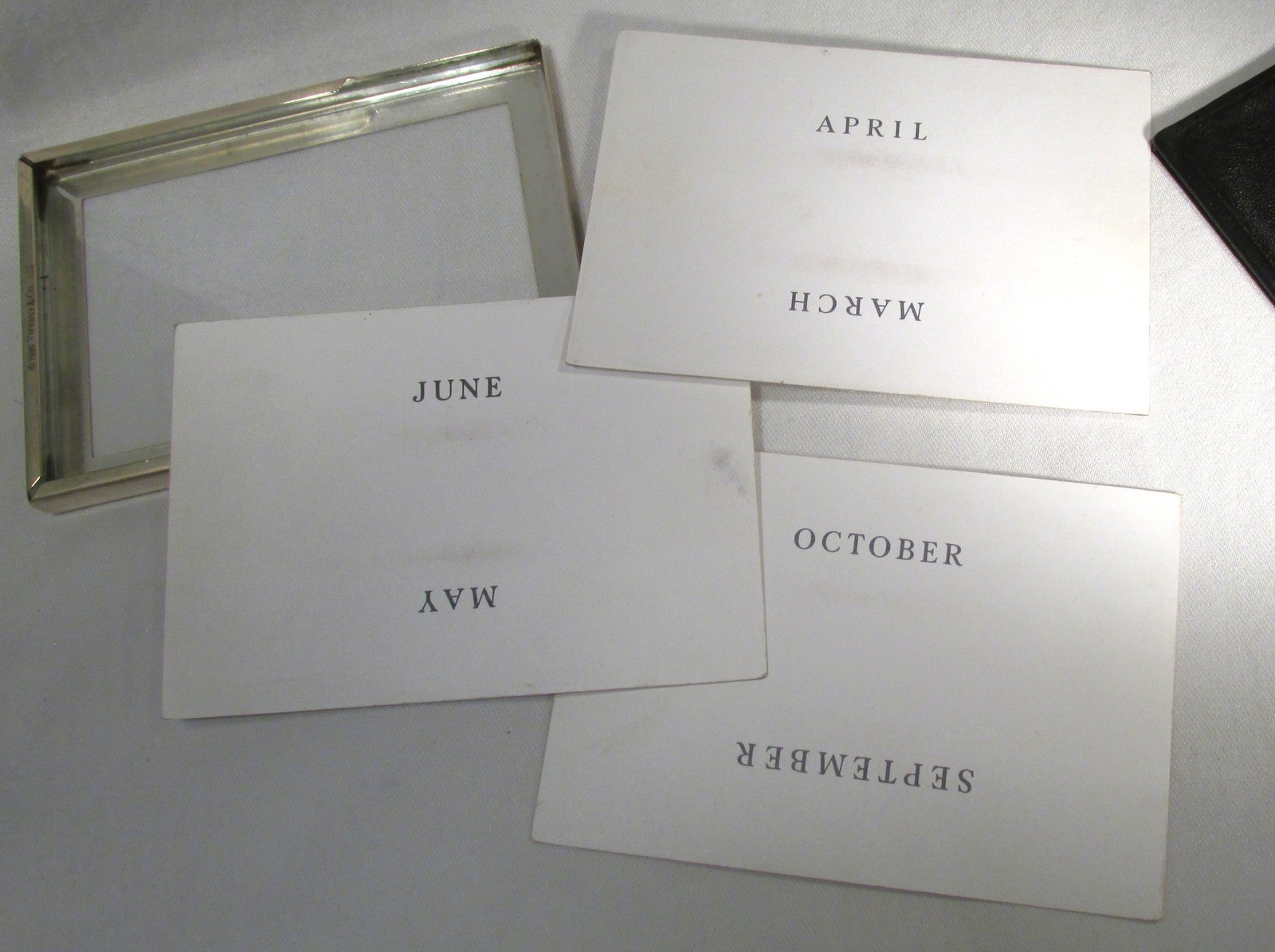Tiffany & Co. Sterling Silver “Perpetual” Desk Calendar Complete C4011