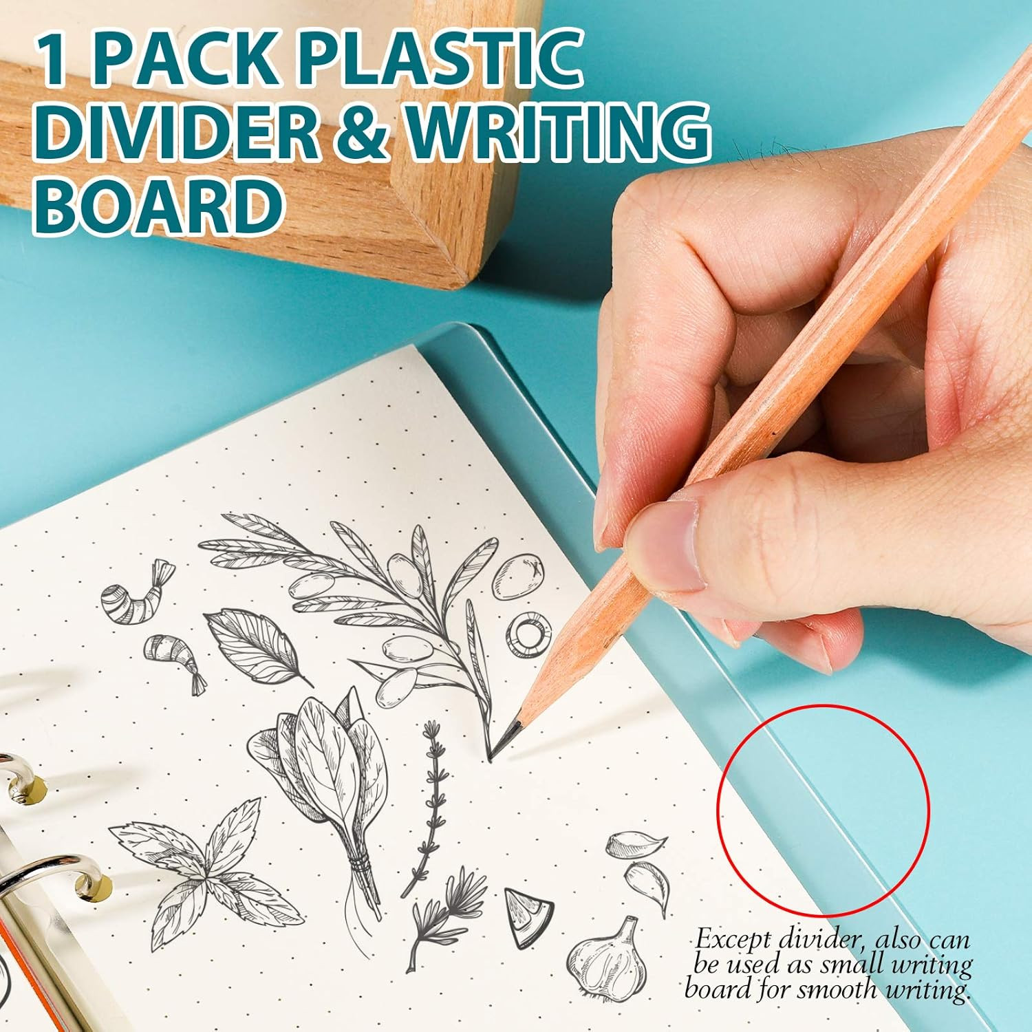 LEOBRO A6 Refill Paper, 3 Pack 45PCS A6 Dotted Loose Leaf Paper, with Page Marke