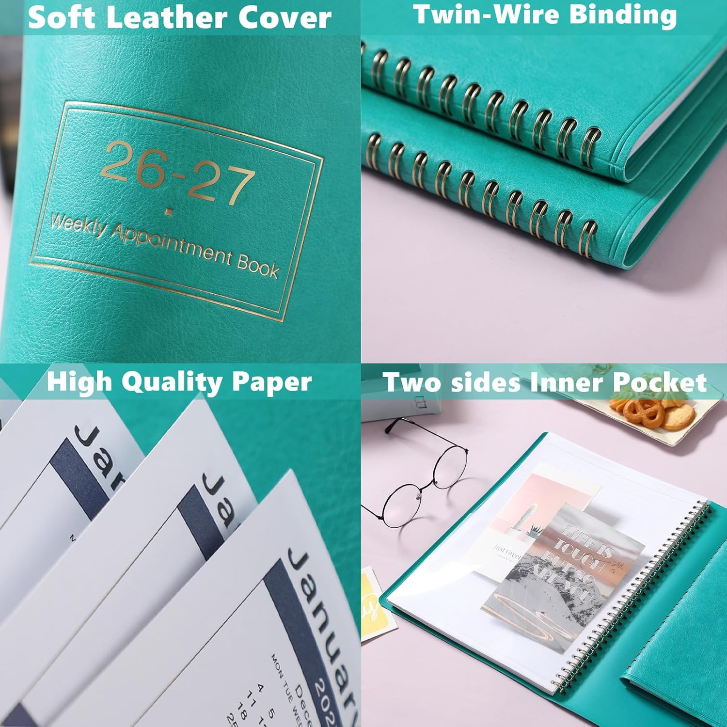 Weekly Appointment Book & Planner 2026-2027 – Large 2026-2027 Daily Hourly Plann