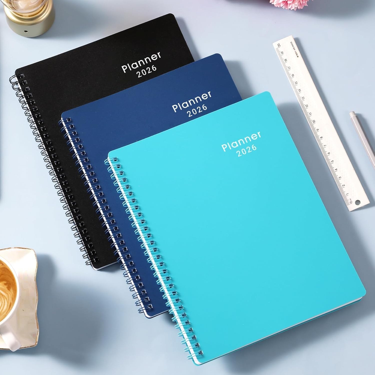 Elegant 2026 Calendar Planner – 8” x 10”, Twin-Wire Binding & Flexible Cover