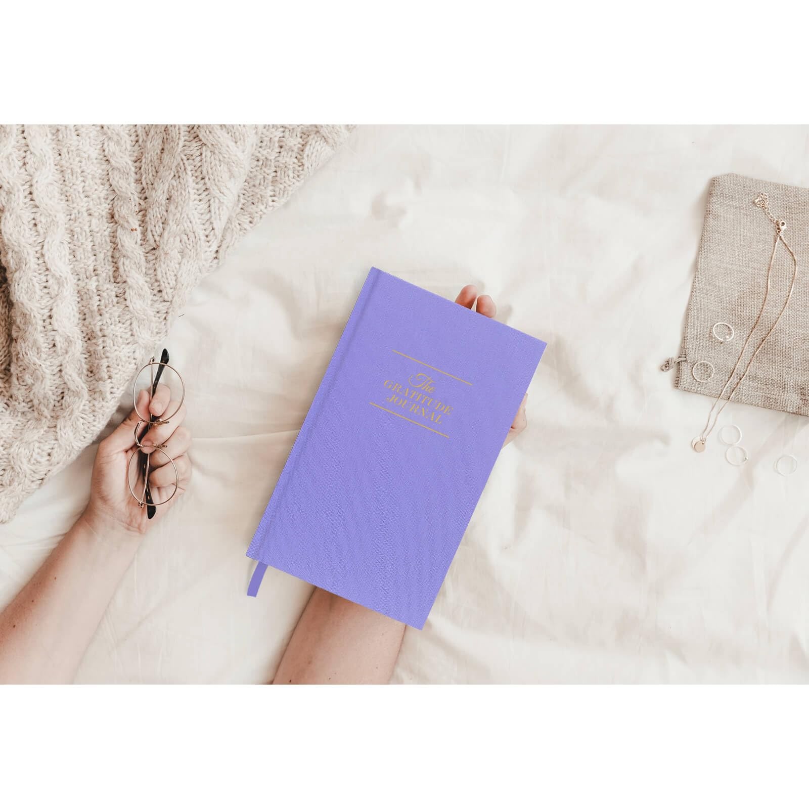 The Gratitude Journal – for More Mindfulness, Happiness, 5×8 inches, Lavender