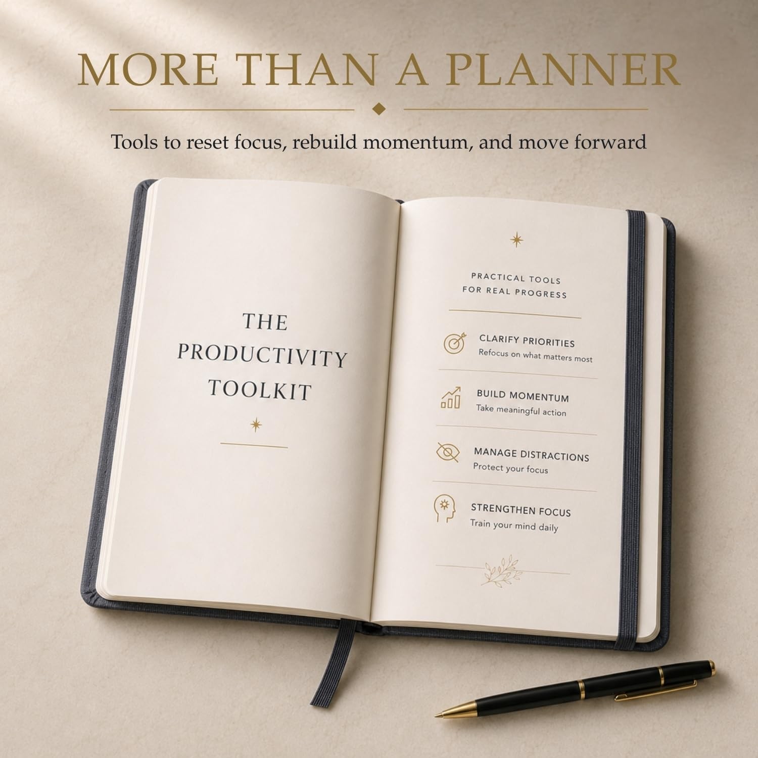 The Advanced Productivity Planner – Undated Daily, Weekly & A5, Dark Grey