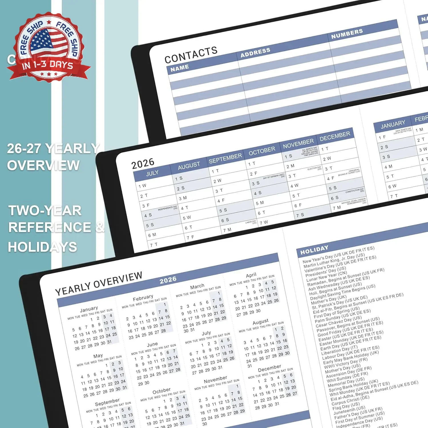 Appointment Book & Planner 2026-2027 – Daily Hourly Planner 2026-2027, 8.5″ x 11