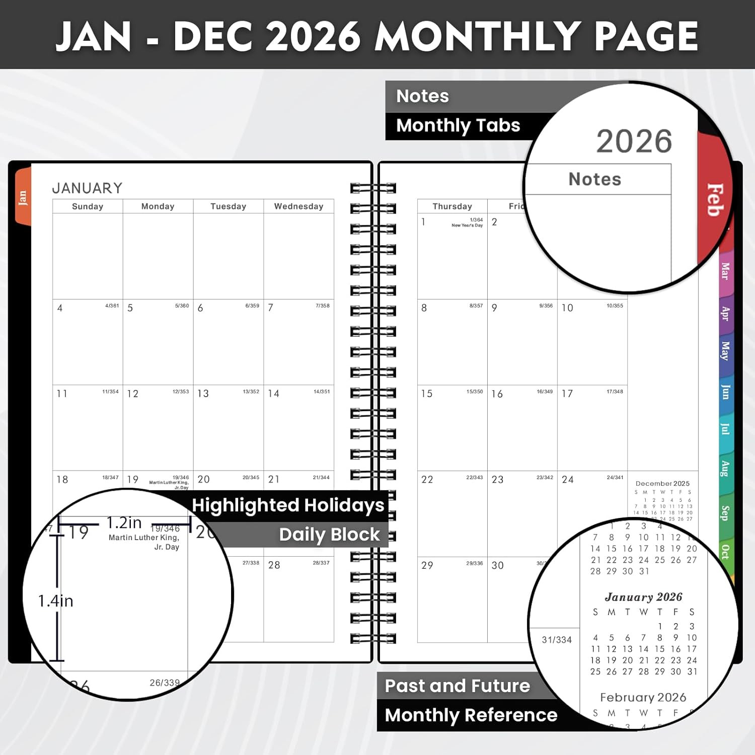 2026 Planner – 2026 Weekly Monthly Planner from Jan. 2026 – Dec. 2026, 2026 Cale