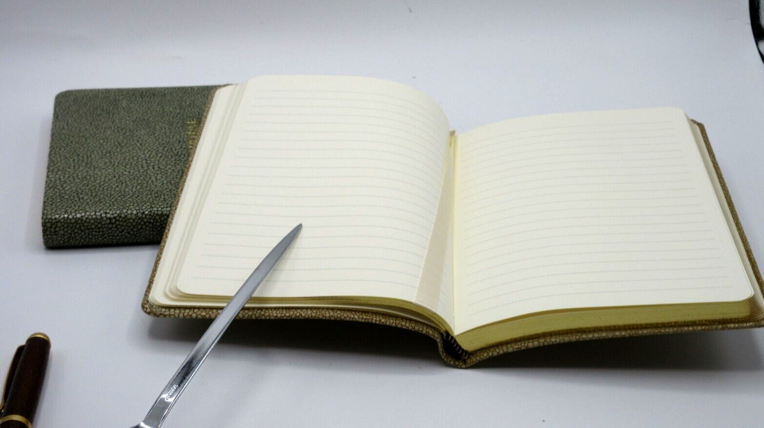 Graphic Image Travel Journal 7″ Leather Soft Cover 224 Lined Pages GOLD Shagreen
