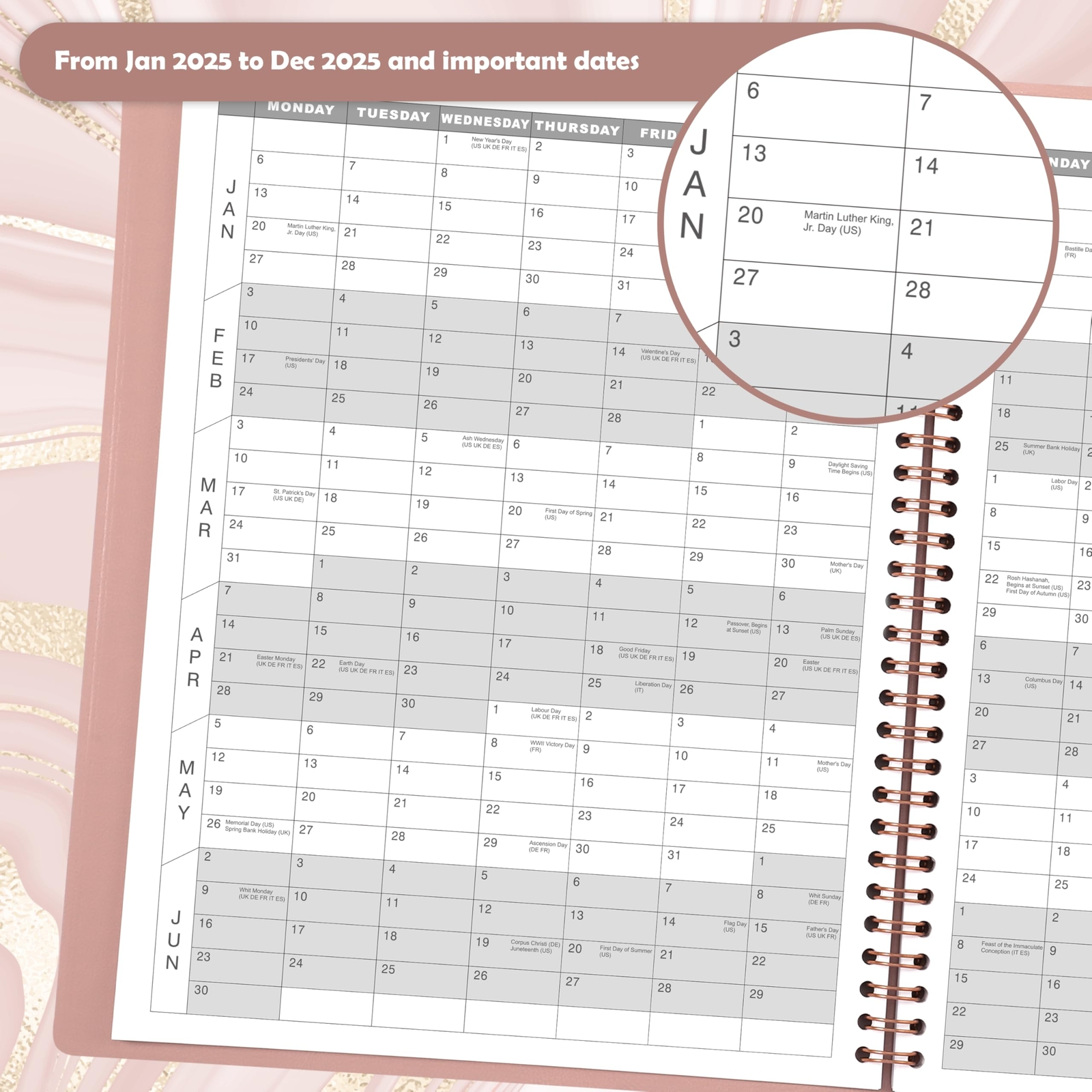 2025 Appointment Book/Planner – Weekly Appointment Book 2025, January 2025