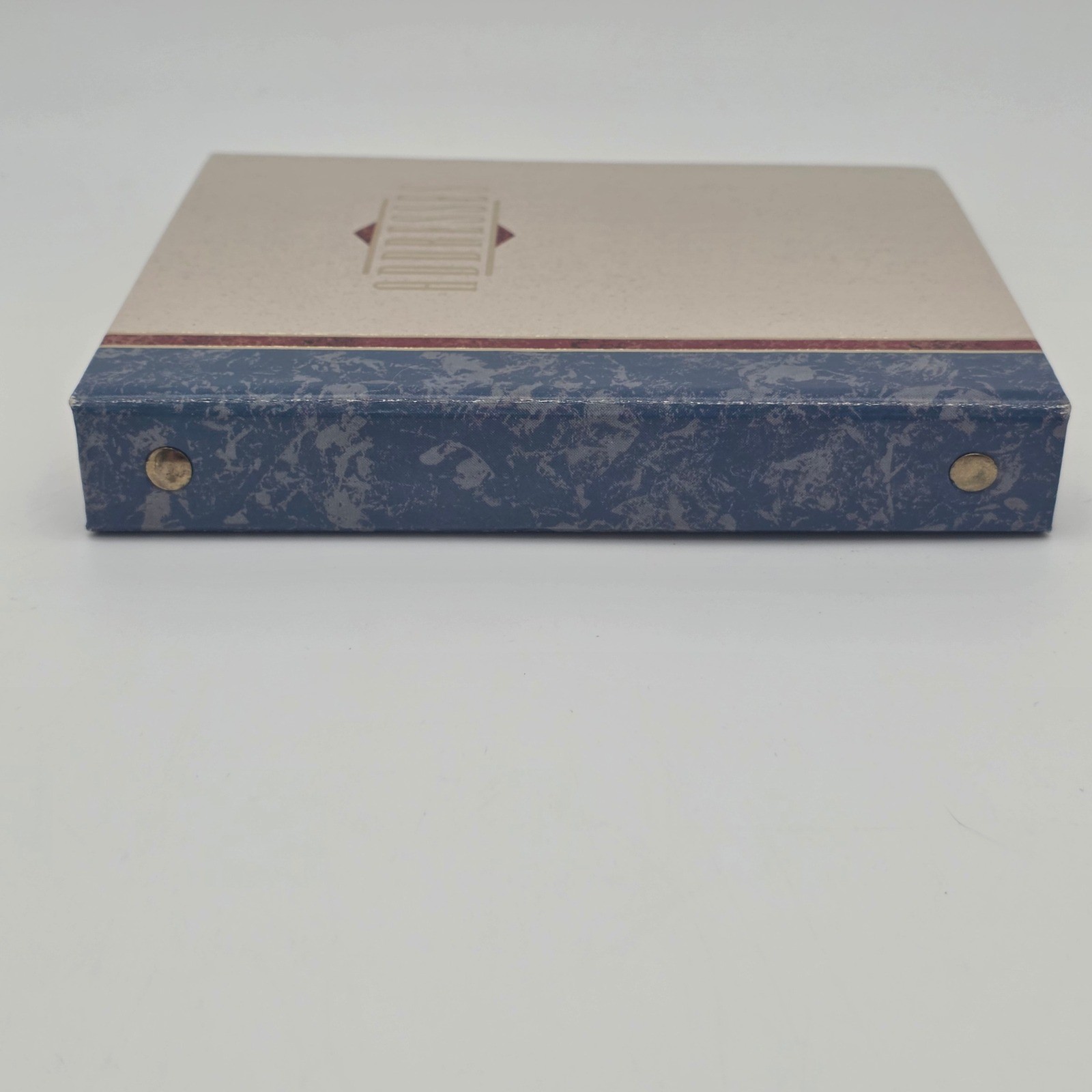 Vintage Hallmark Address Book 90s Vibe Cream Blue Marble 6-Ring Organizer Retro