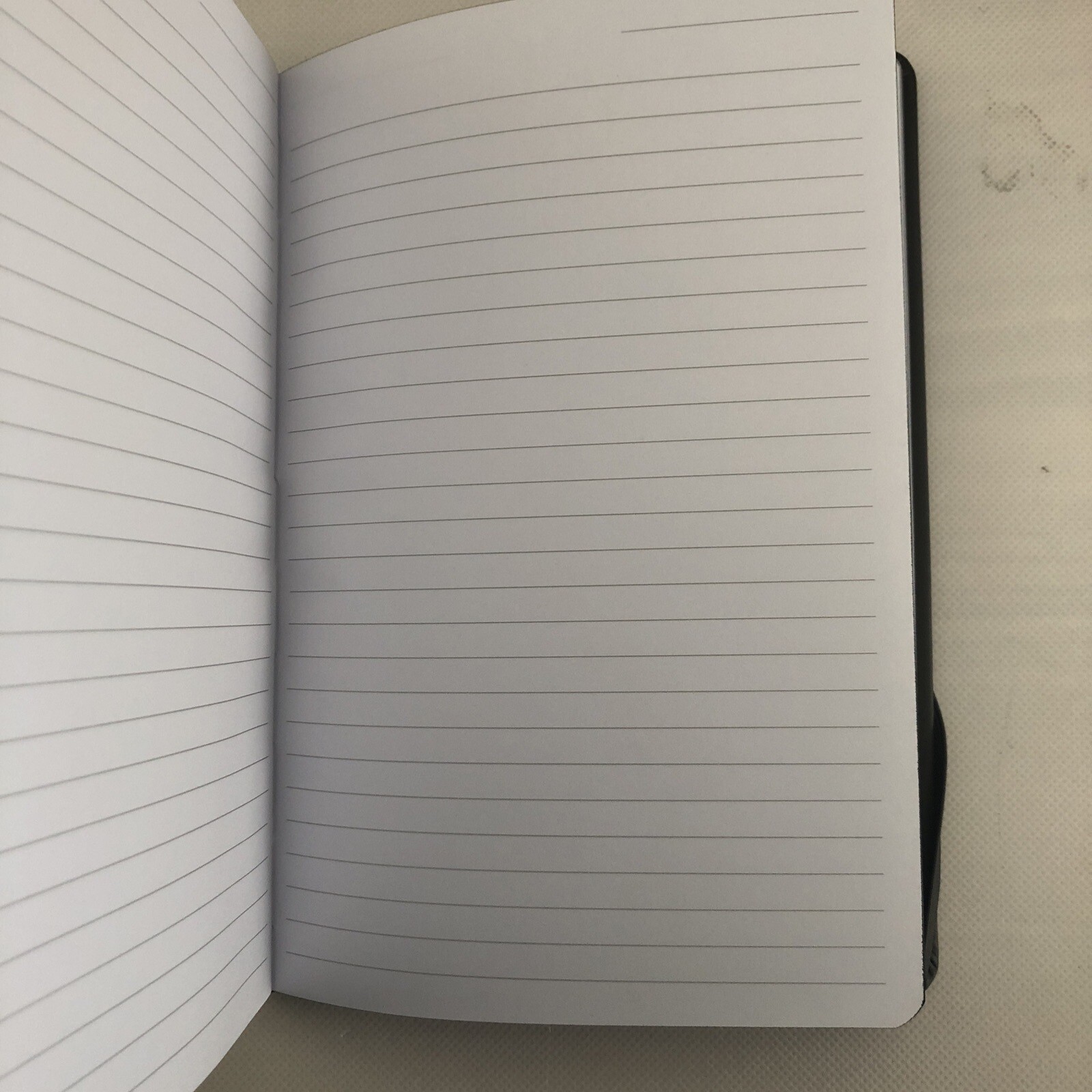 New Quality Fringe Vegan Leather 240 Lined Page Notebook with Pocket – Grey