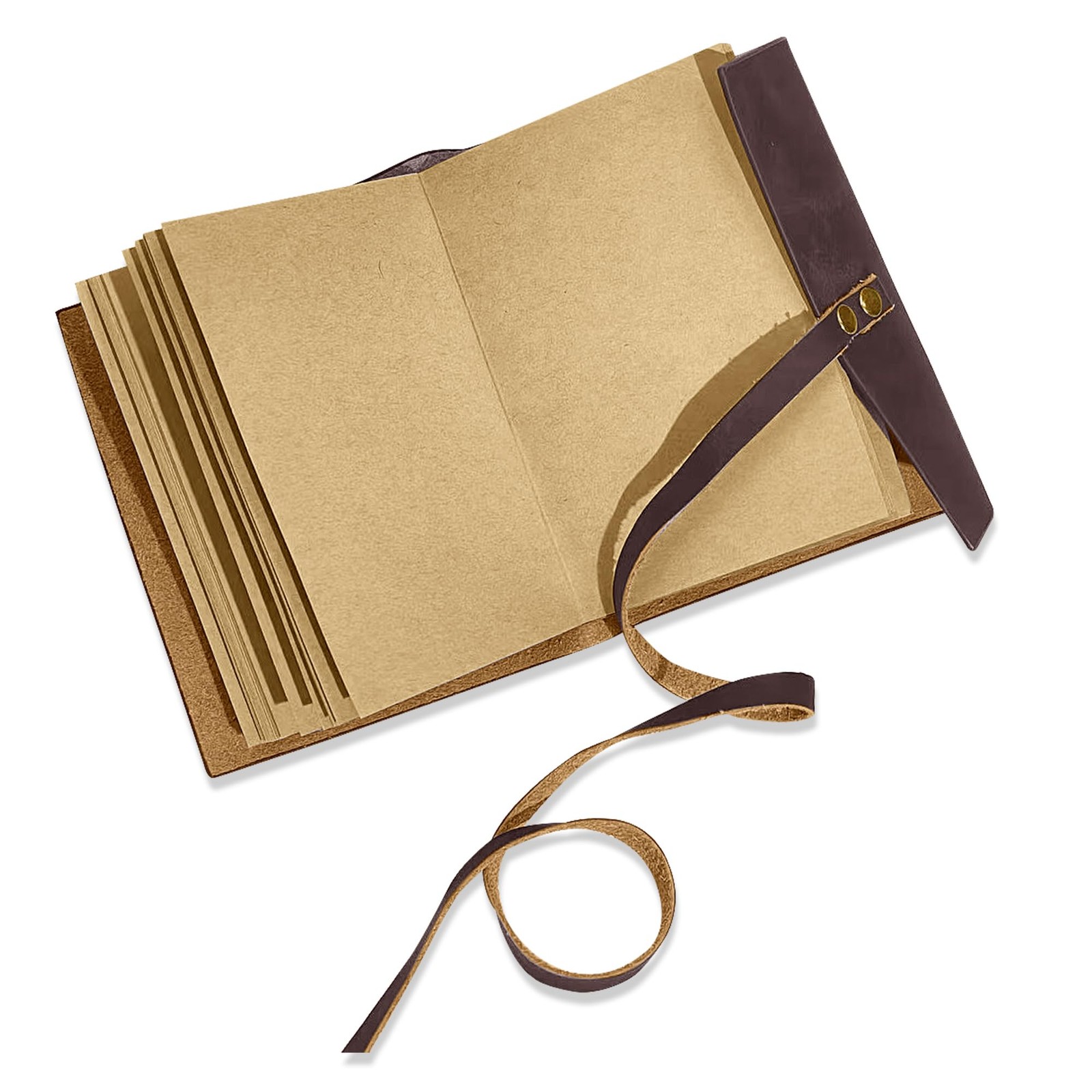 Cuaderno de cuero genuino de 4″ x 6″ para diario de viaje, 300 páginas