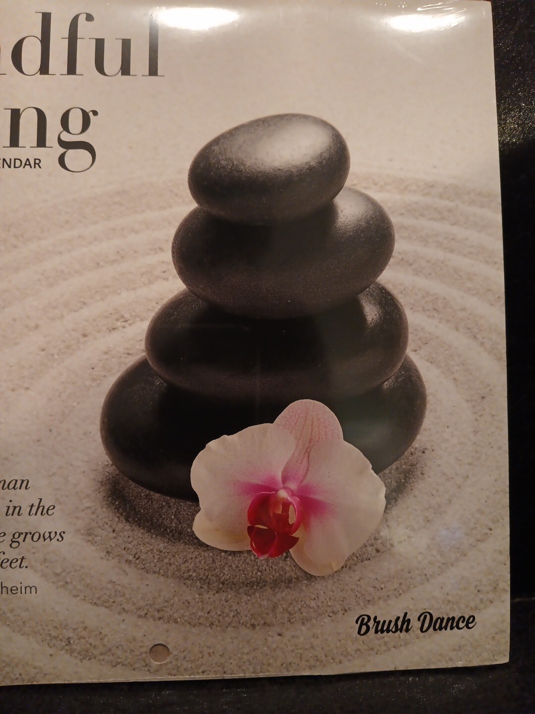 MINDFUL LIVING Brush Dance 2025 7″ x 7″ Mini Wall Calendar (New & Sealed)
