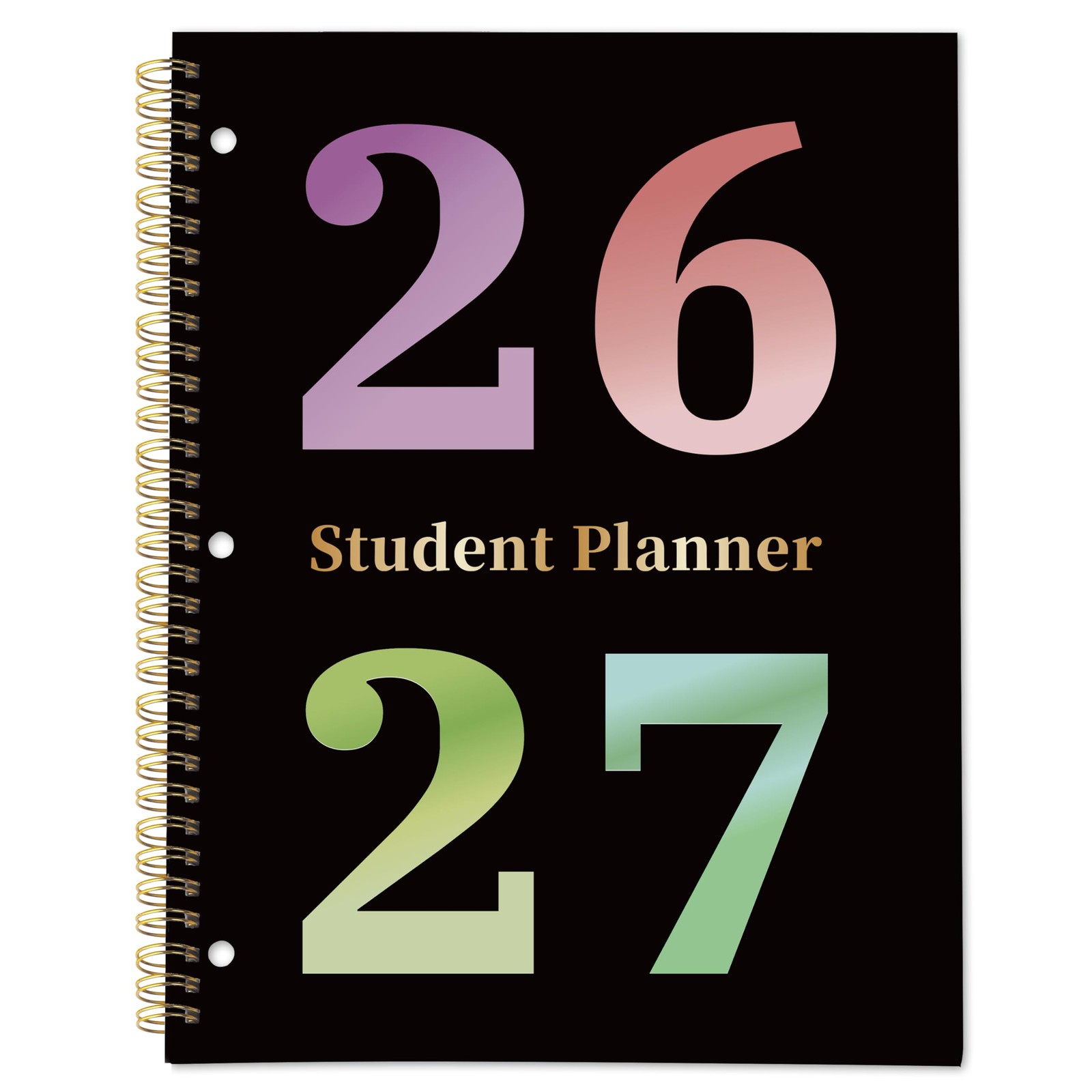 Student Planner 2026-2027 – Monthly and Weekly School 8.2″ x 10.7″, black