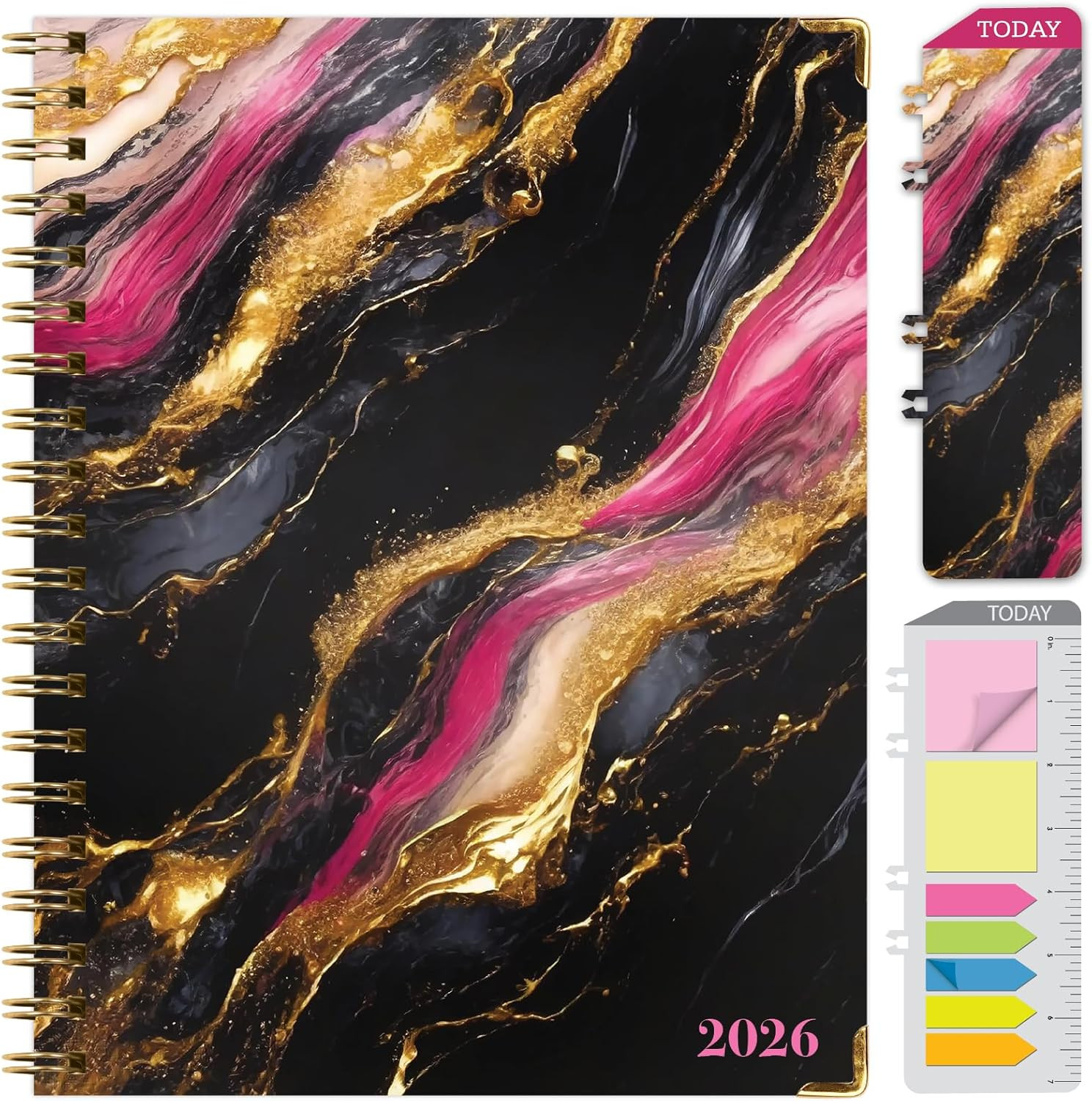 HARDCOVER 2026 Planner, 5.5″X8″: 14 Months (November 2025 – December 2026), Dail