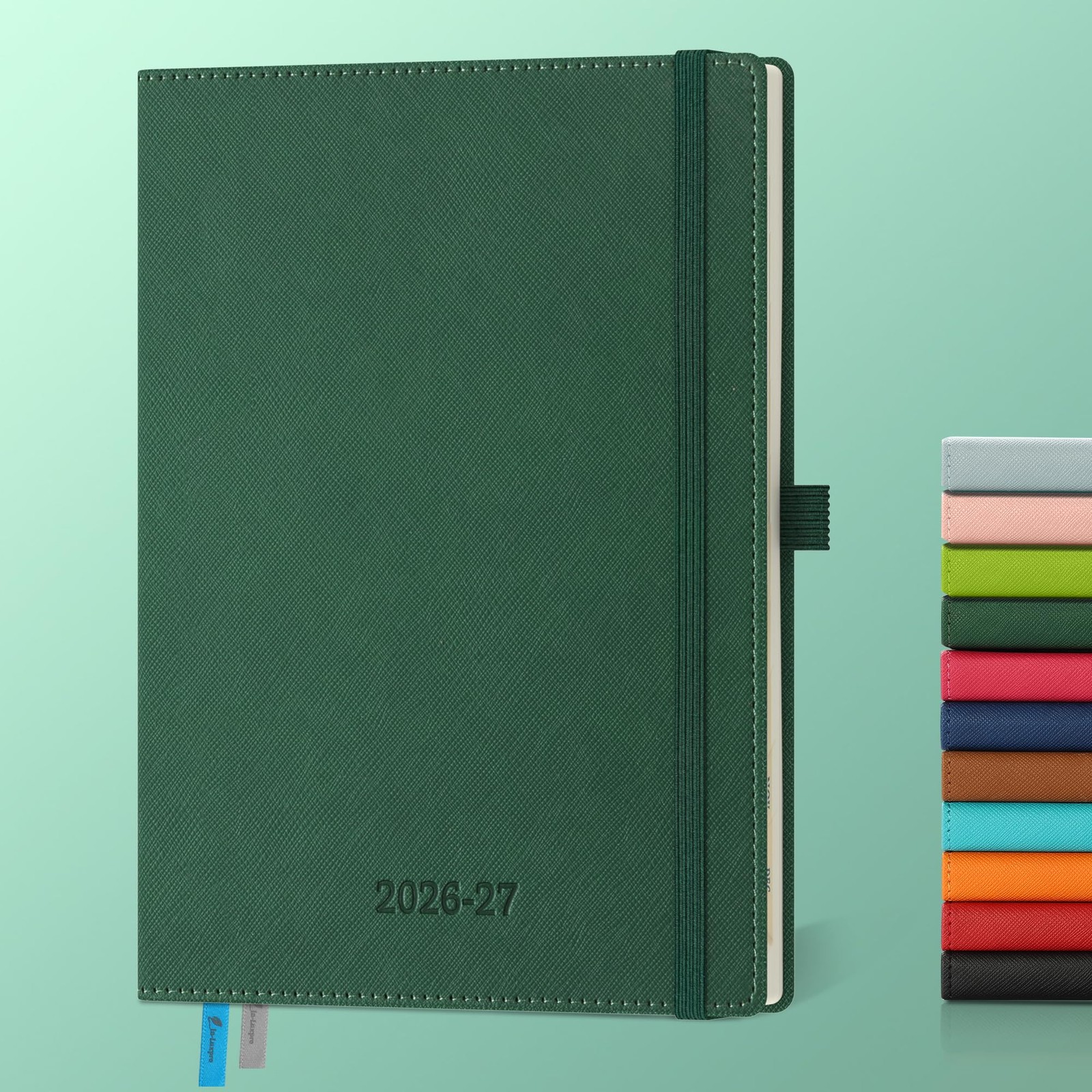 IN-LUXPRO Weekly Monthly 2026-2027 Planner (July Medium-8.5″ x 6.5″, Green